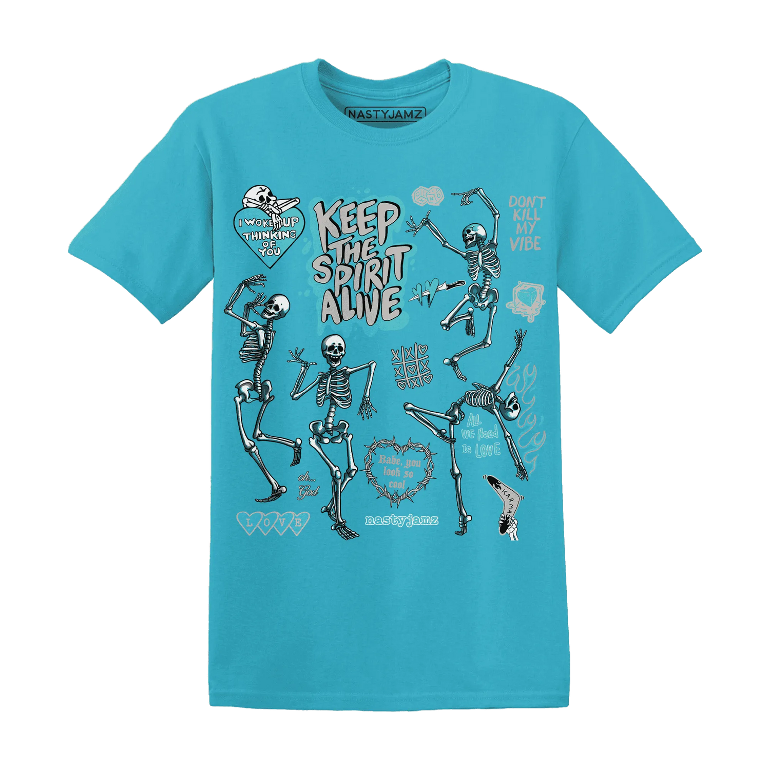 NBL-Cyan-Burst-9060-NastyJamz-T-Shirt-Match-Keep-The-Spirit-Alive