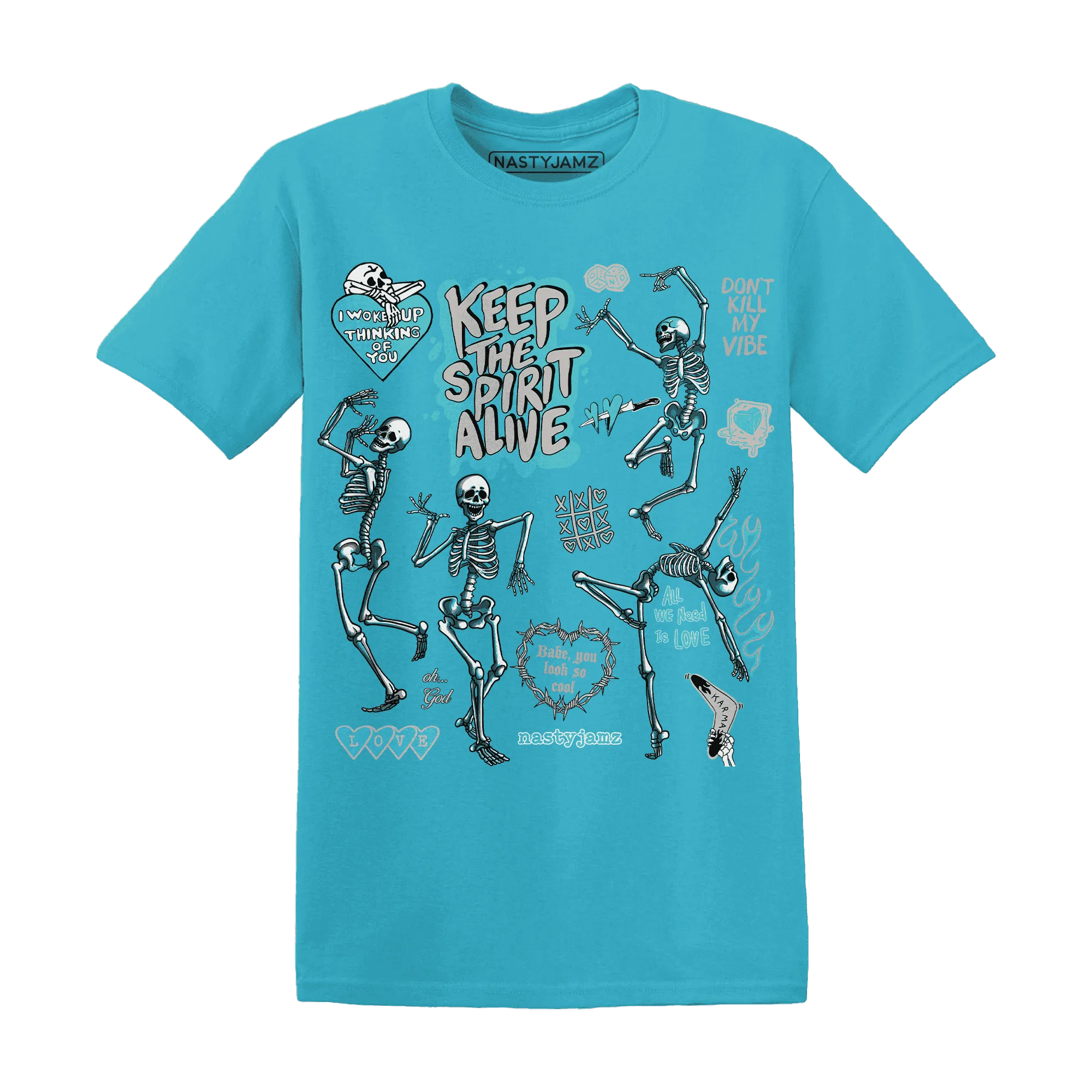 NBL-Cyan-Burst-9060-NastyJamz-T-Shirt-Match-Keep-The-Spirit-Alive