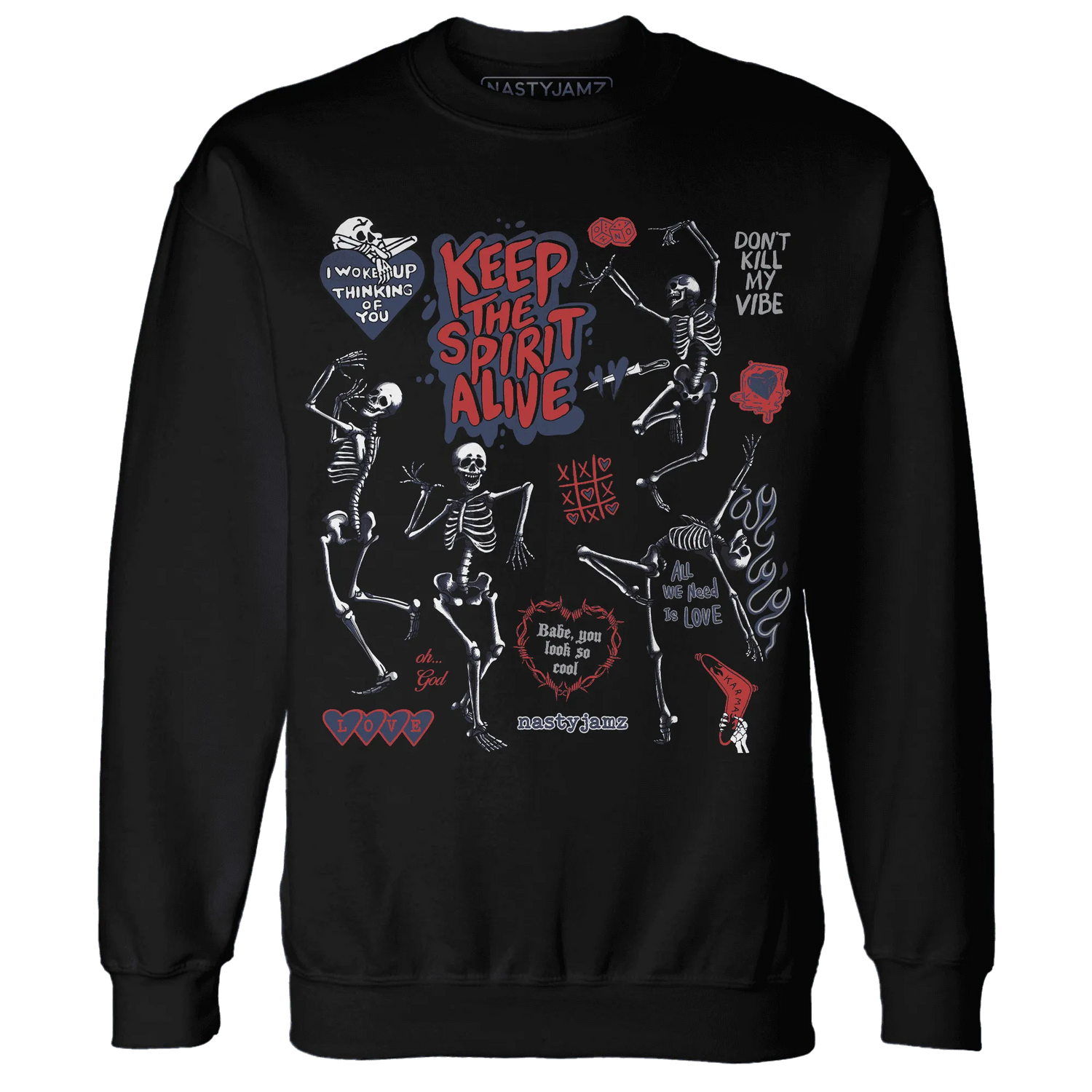 VaporMax-Air-Plus-Midnight-Navy-Gold-Black-NastyJamz-Sweatshirt-Match-Keep-The-Spirit-Alive