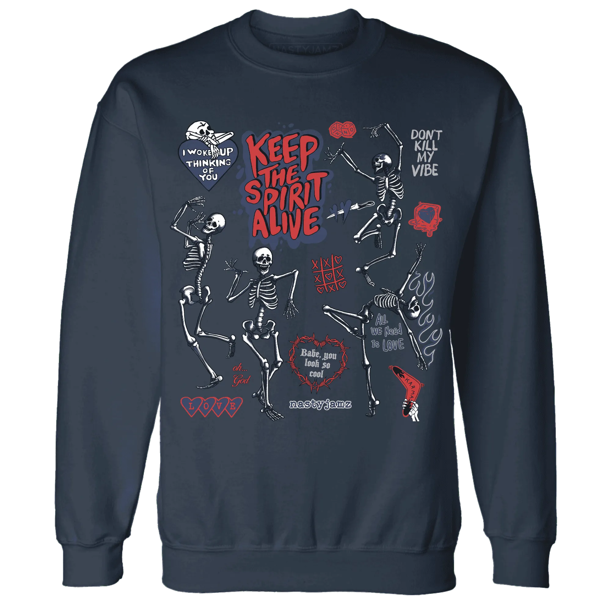 VaporMax-Air-Plus-Midnight-Navy-Gold-Black-NastyJamz-Sweatshirt-Match-Keep-The-Spirit-Alive