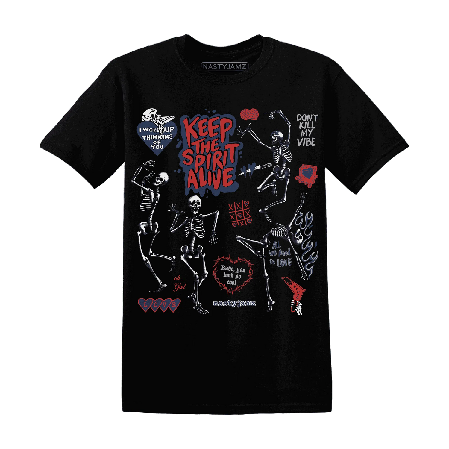 VaporMax-Air-Plus-Midnight-Navy-Gold-Black-NastyJamz-T-Shirt-Match-Keep-The-Spirit-Alive