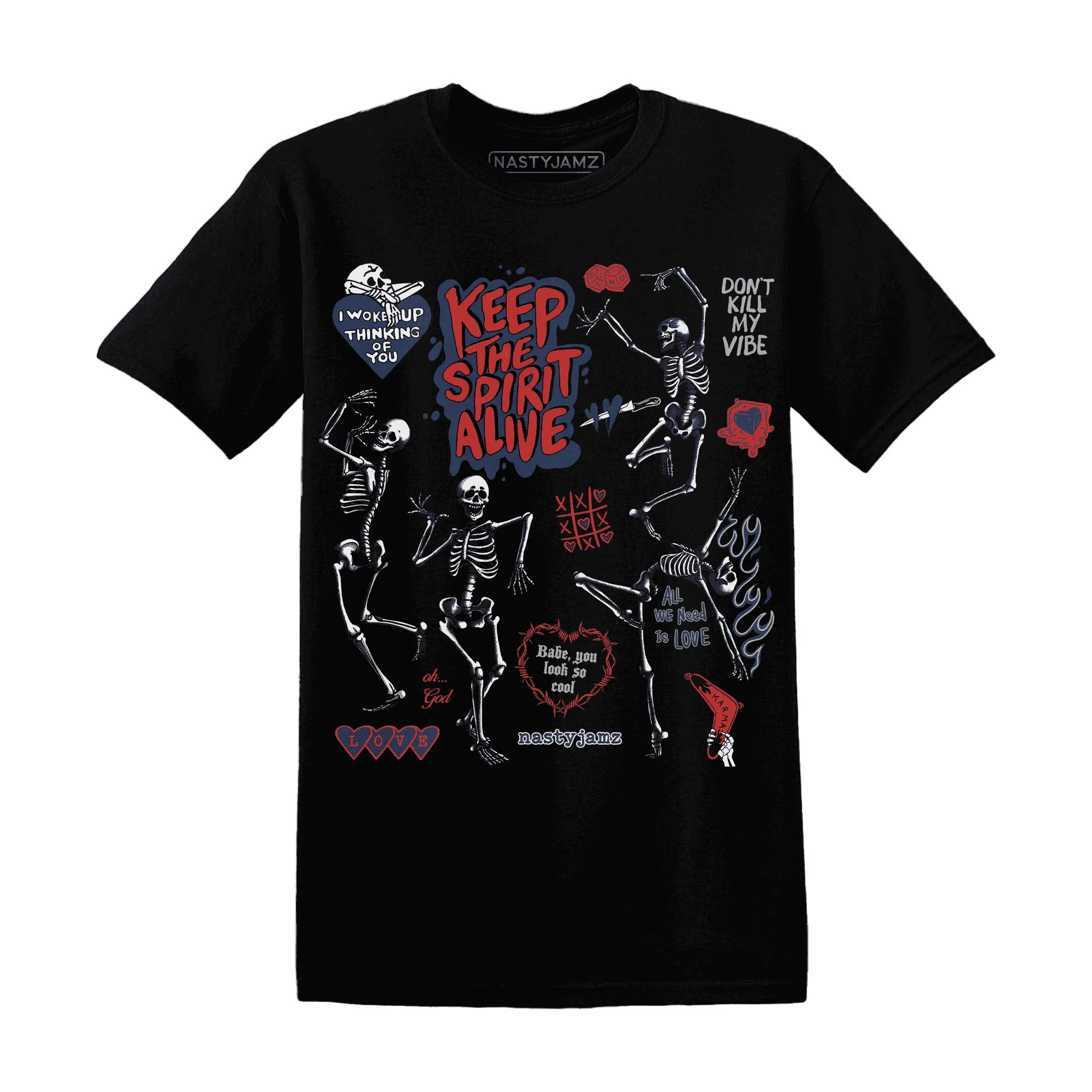 VaporMax-Air-Plus-Midnight-Navy-Gold-Black-NastyJamz-T-Shirt-Match-Keep-The-Spirit-Alive