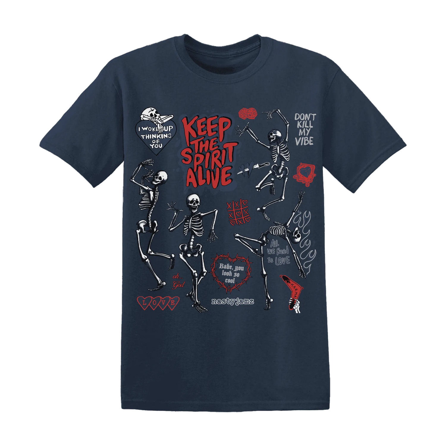 VaporMax-Air-Plus-Midnight-Navy-Gold-Black-NastyJamz-T-Shirt-Match-Keep-The-Spirit-Alive