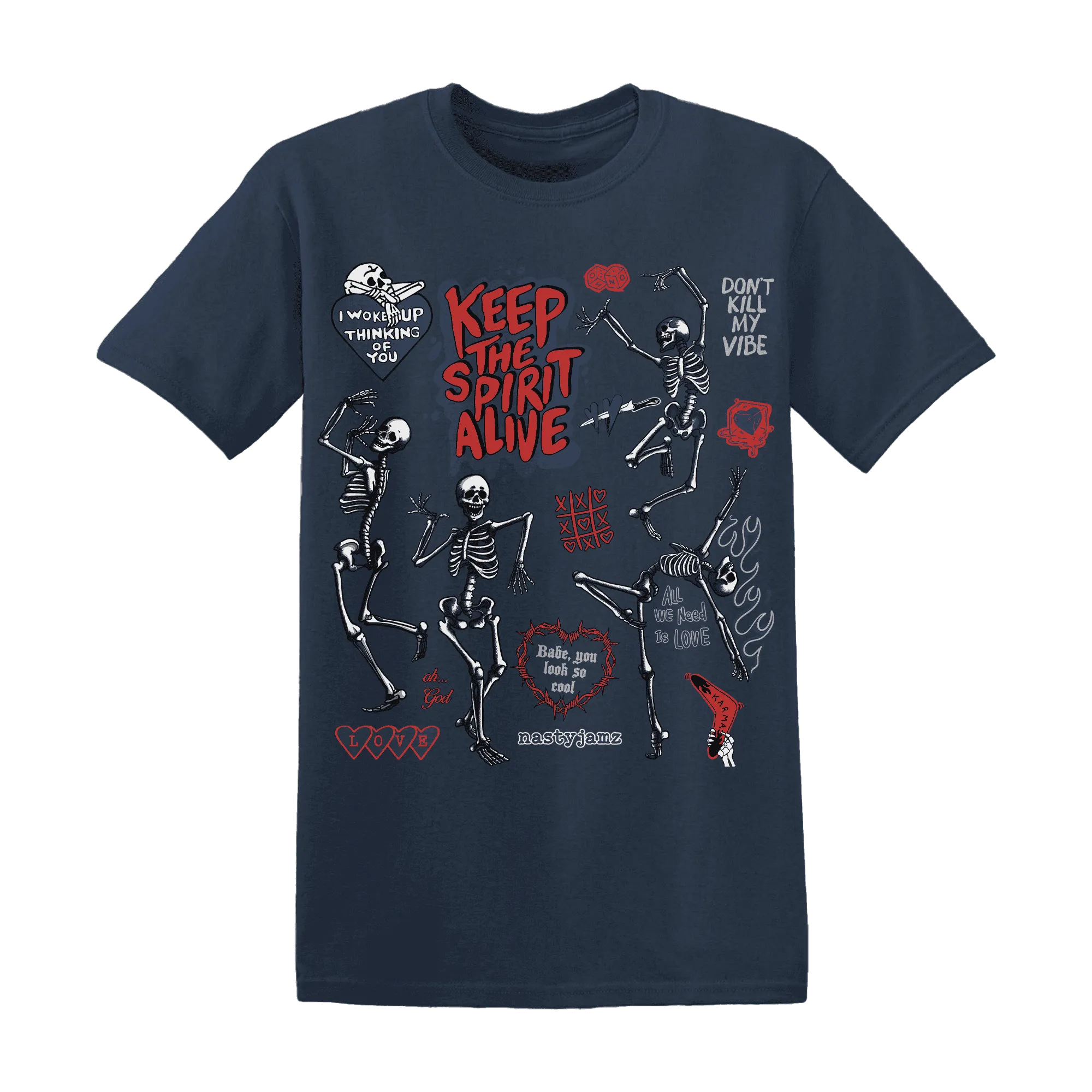 VaporMax-Air-Plus-Midnight-Navy-Gold-Black-NastyJamz-T-Shirt-Match-Keep-The-Spirit-Alive