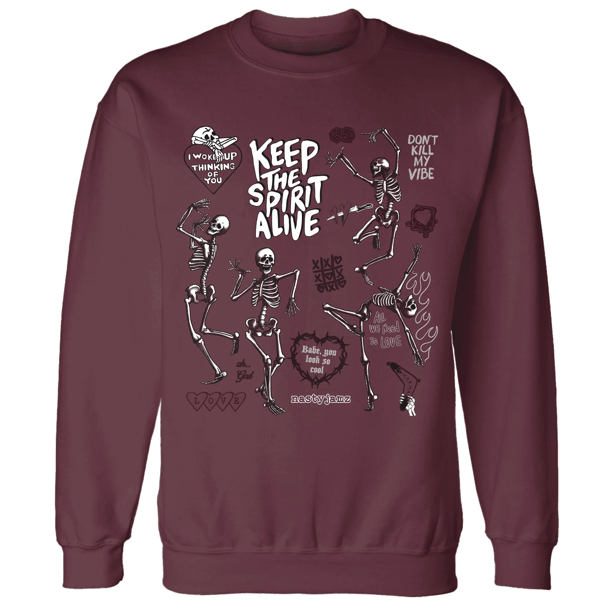 VaporMax-Night-Burgundy-NastyJamz-Sweatshirt-Match-Keep-The-Spirit-Alive