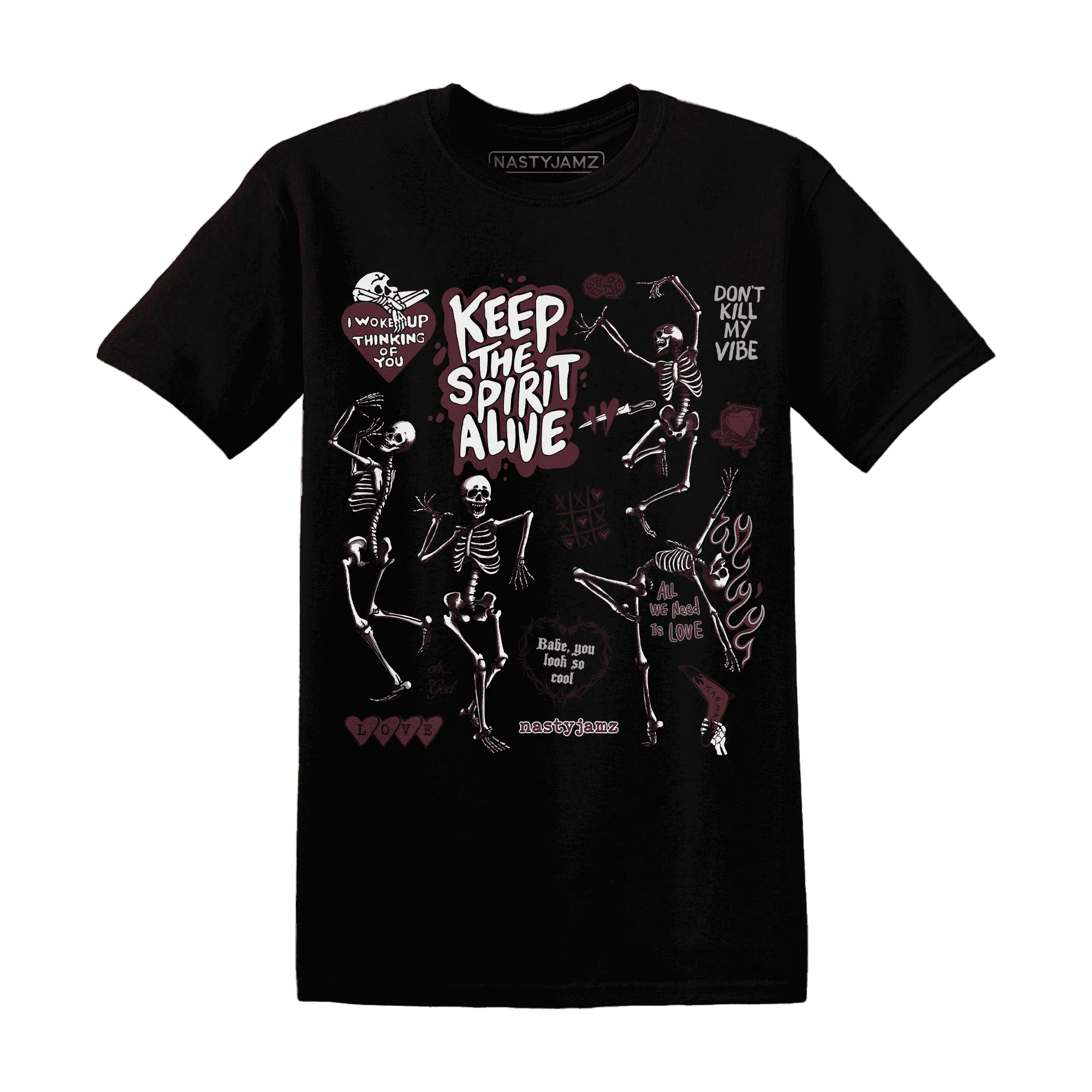 VaporMax-Night-Burgundy-NastyJamz-T-Shirt-Match-Keep-The-Spirit-Alive
