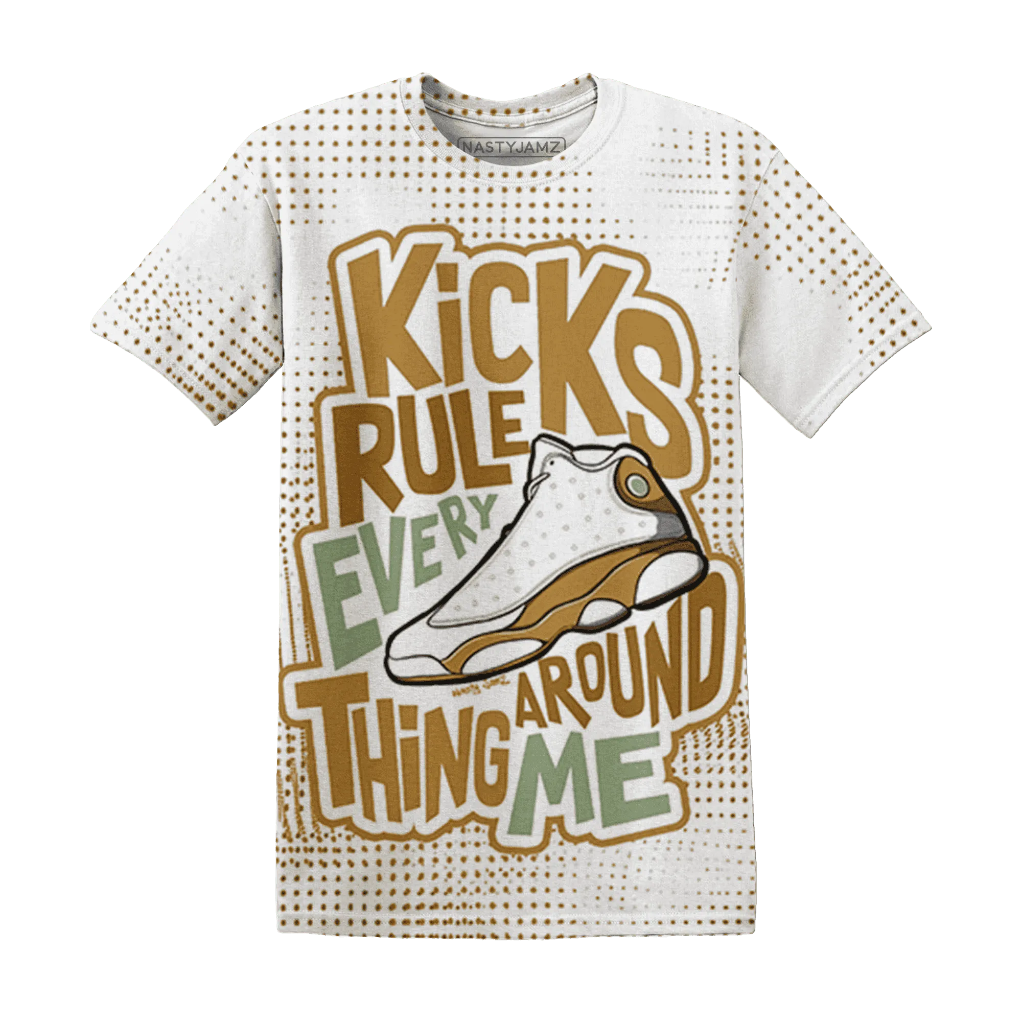 Wheat-13s-T-Shirt-Match-Kicks-Rule
