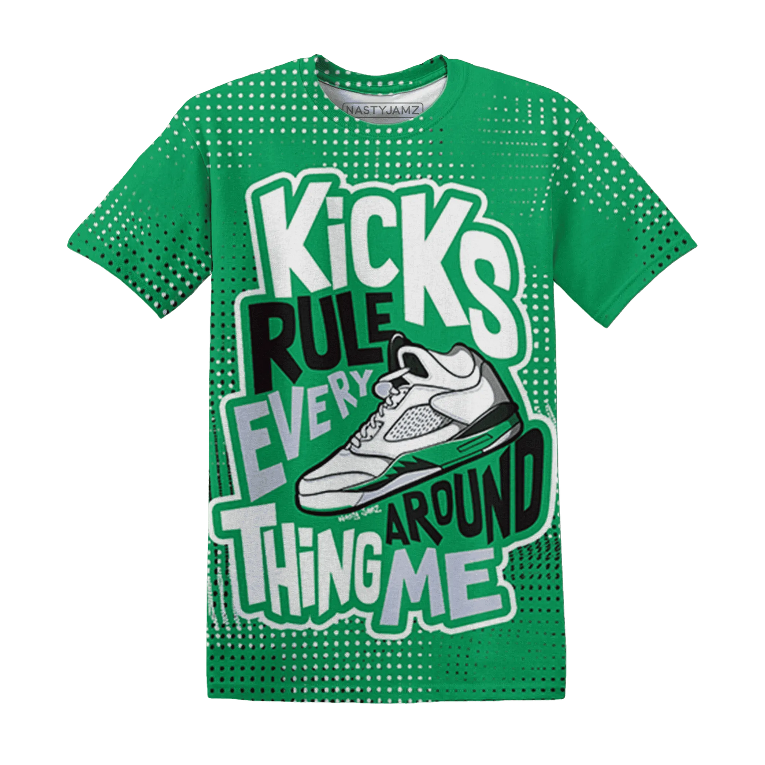 Lucky-Green-5s-T-Shirt-Match-Kicks-Rule