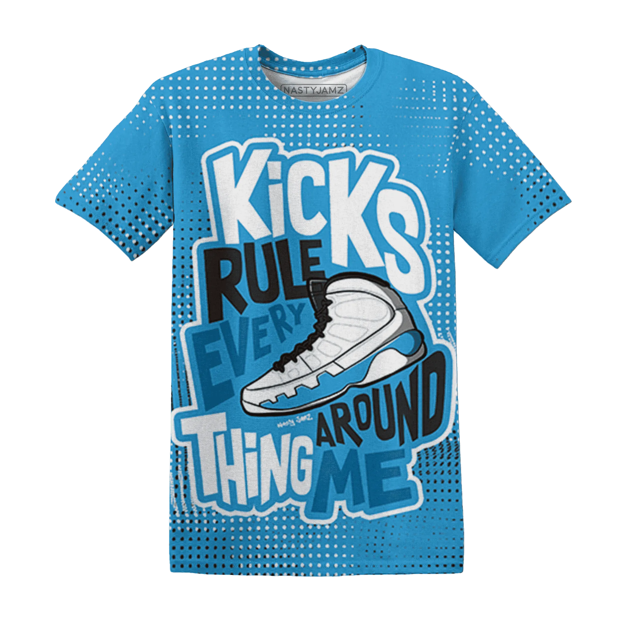 Powder-Blue-9s-T-Shirt-Match-Kicks-Rule