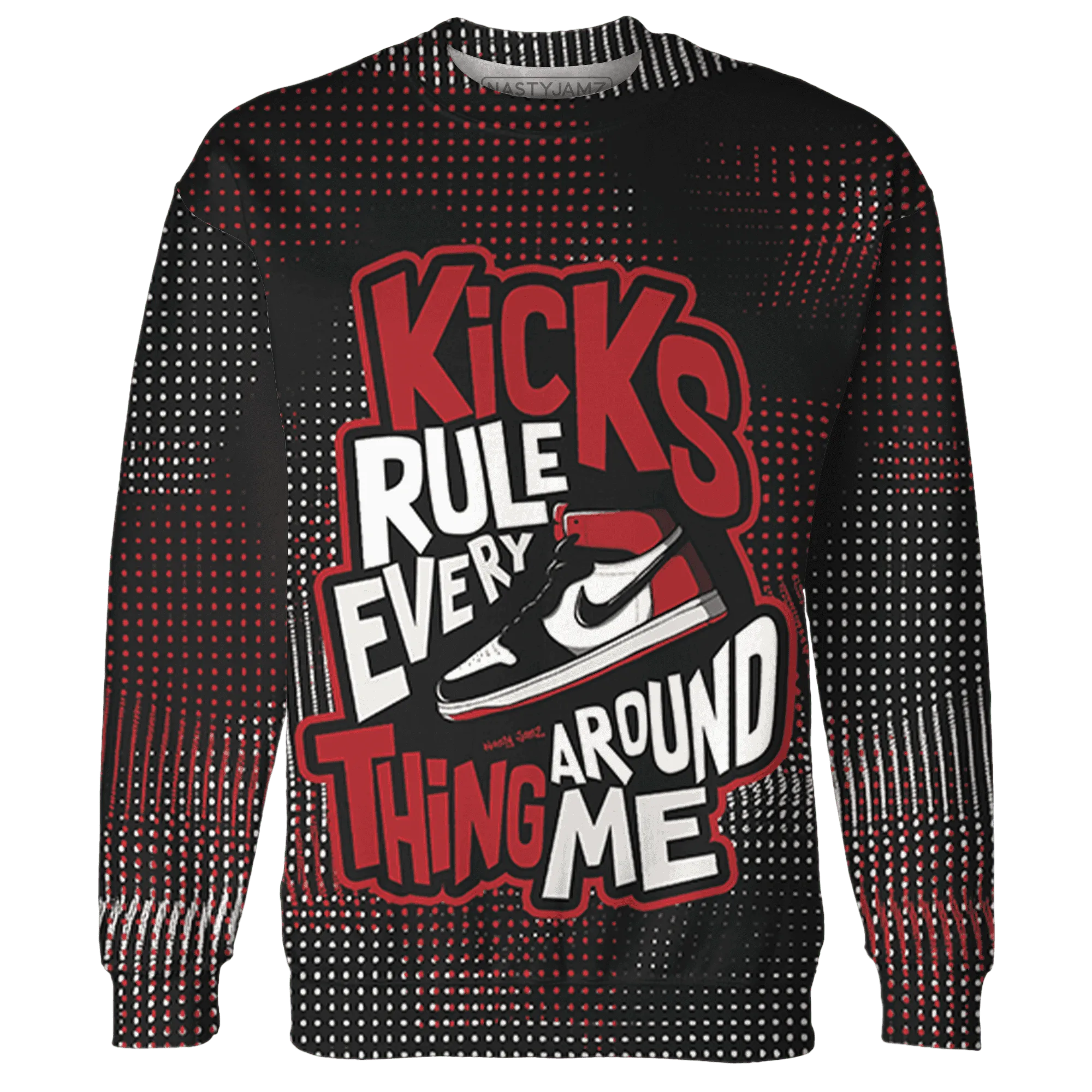 Black-Toe-Reimagined-Red-White-1s-NastyJamz-Sweatshirt-Match-Kicks-Rule-3D