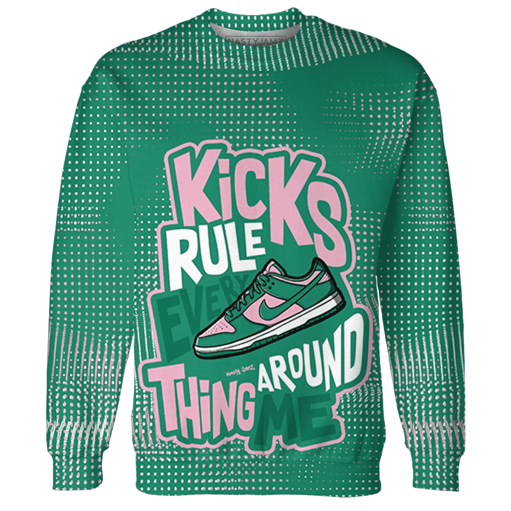Dunk-Pink-Malachite-Medium-Soft-Low-Sail-Sweatshirt-Match-Kicks-Rule-3D