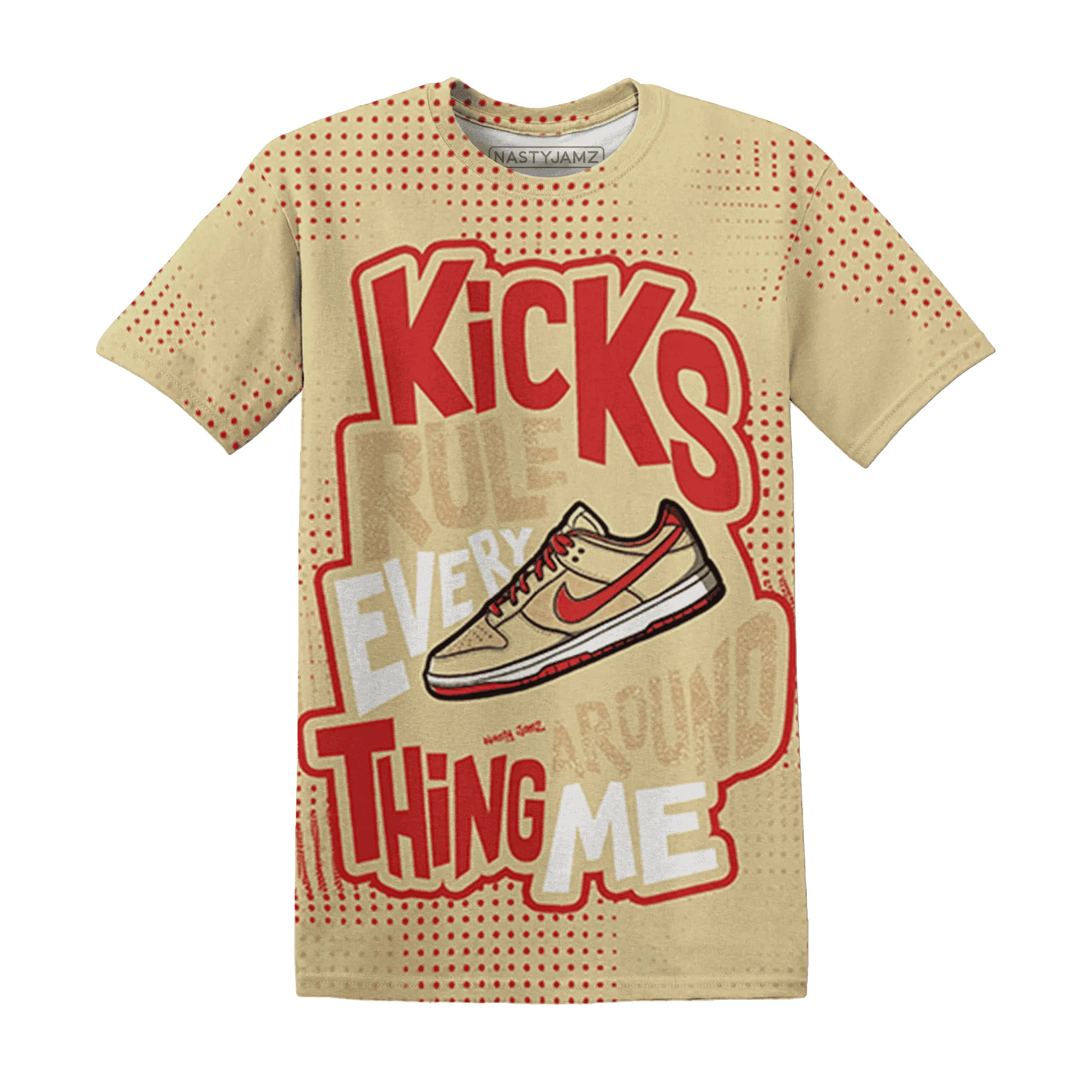 Dunk-Strawberry-Waffle-NastyJamz-T-Shirt-Match-Kicks-Rule-3D