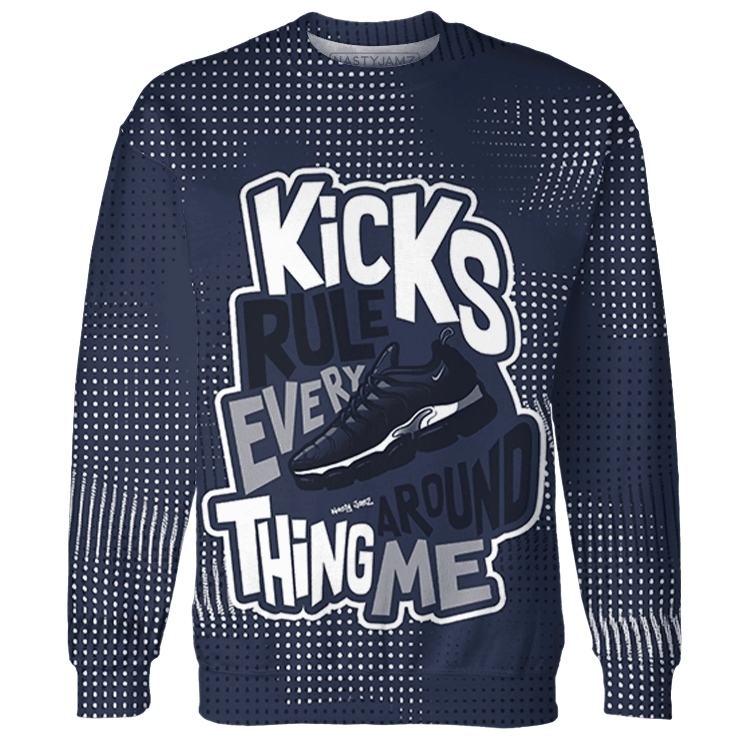 VaporMax-Plus-Midnight-Navy-White-Metallic-Silver-NastyJamz-Sweatshirt-Match-Kicks-Rule-3D