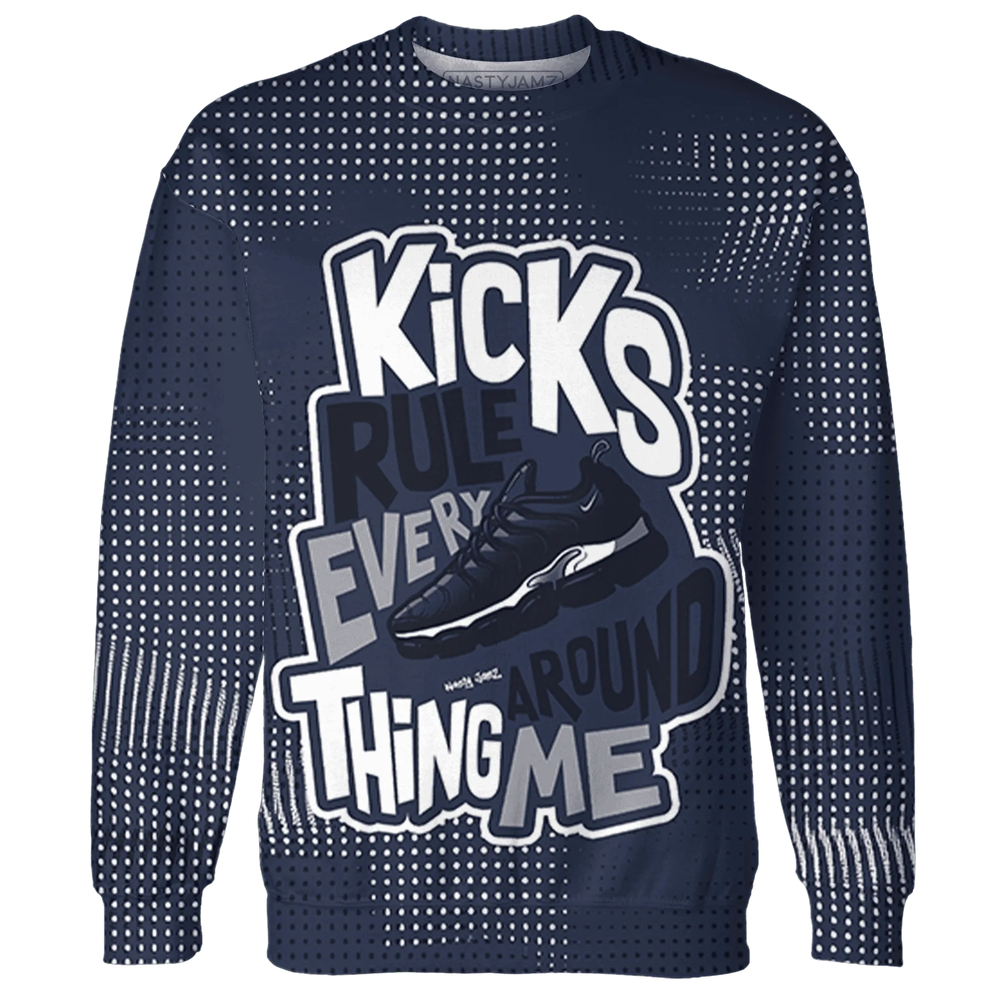 VaporMax-Plus-Midnight-Navy-White-Metallic-Silver-NastyJamz-Sweatshirt-Match-Kicks-Rule-3D