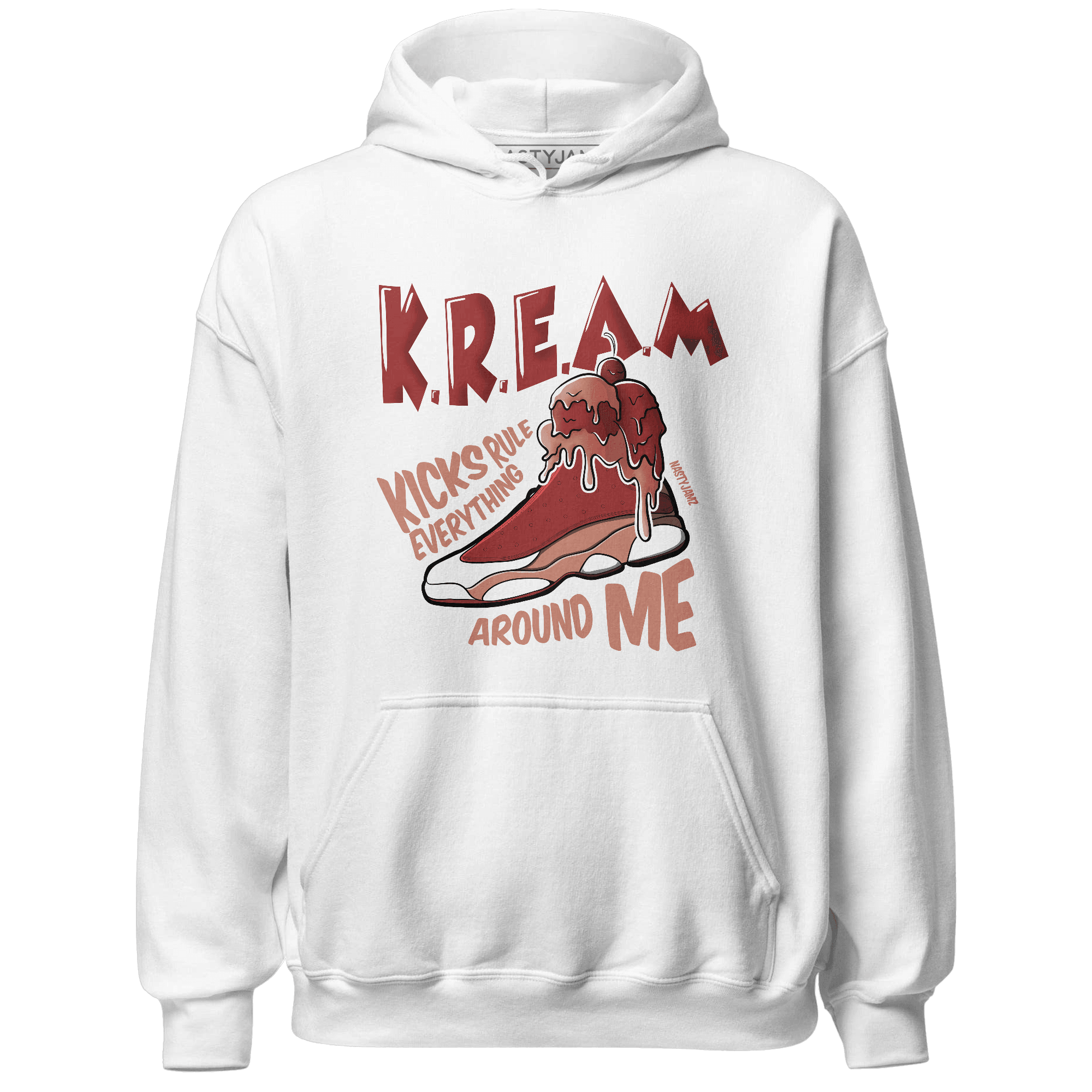 Dune Red 13s Hoodie Match Kream Sneaker - NastyJamz