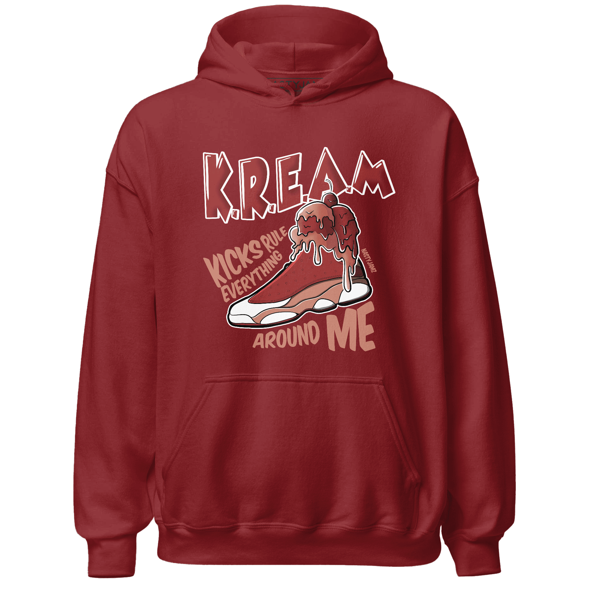 Dune Red 13s Hoodie Match Kream Sneaker - NastyJamz