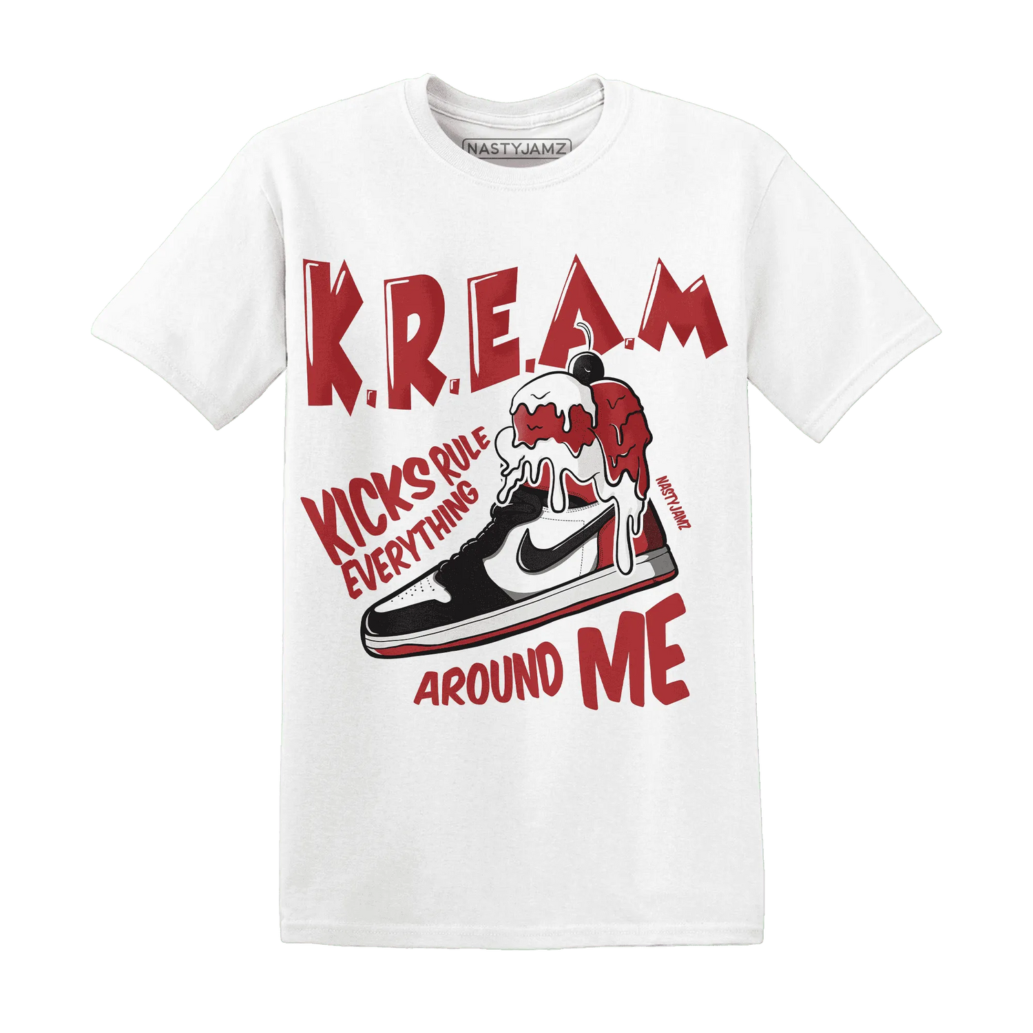 Black-Toe-Reimagined-Red-White-1s-T-Shirt-Match-Kream-Sneaker