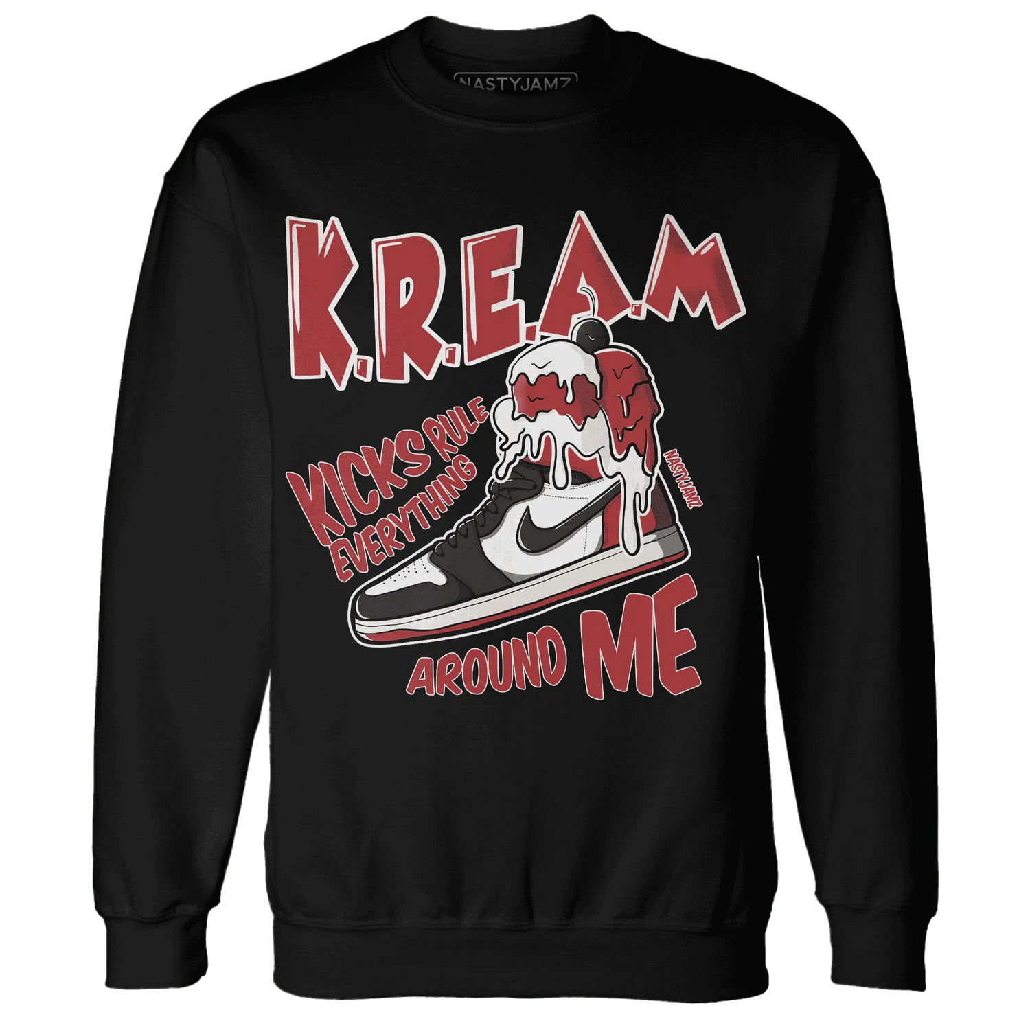 Black-Toe-Reimagined-Red-White-1s-Sweatshirt-Match-Kream-Sneaker