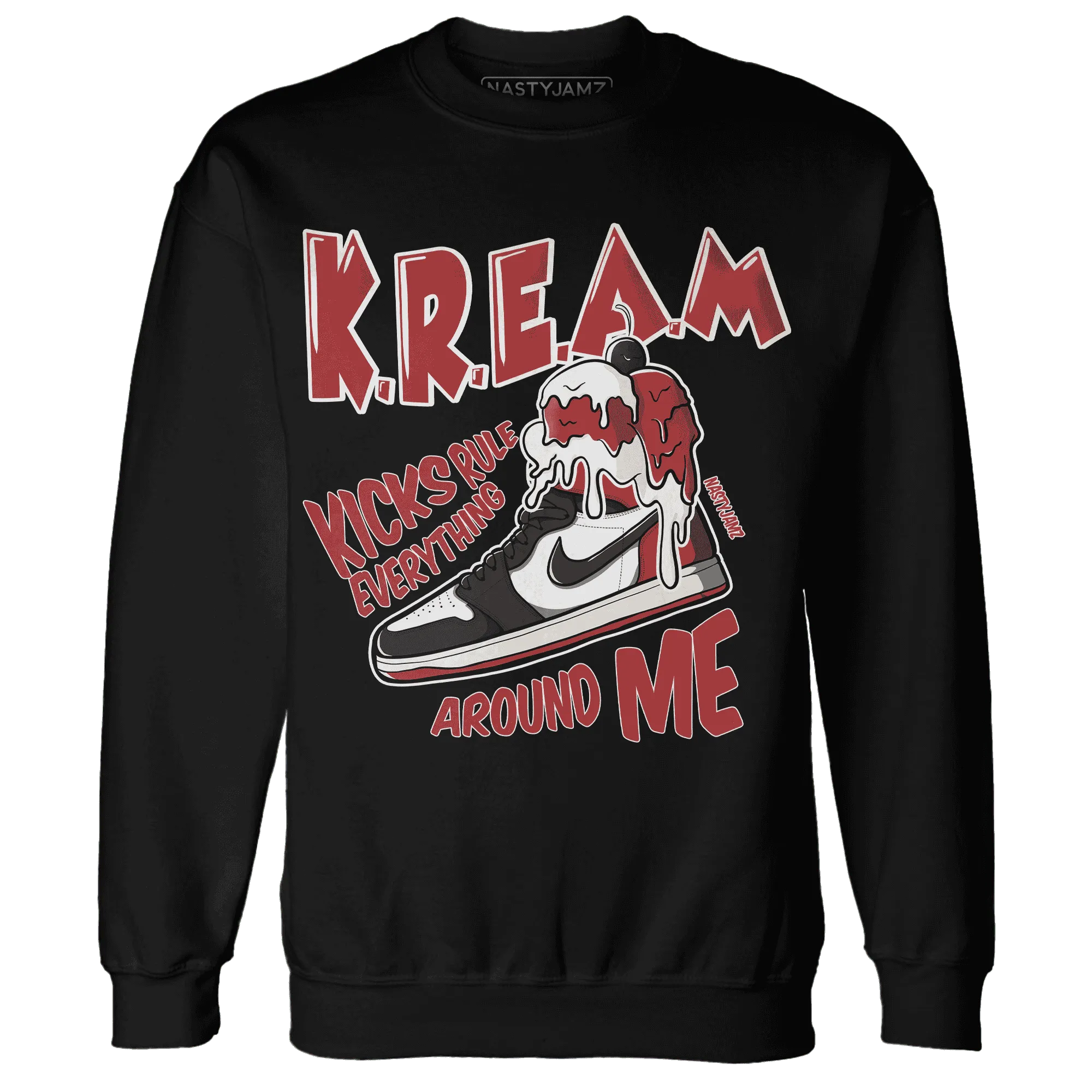 Black-Toe-Reimagined-Red-White-1s-Sweatshirt-Match-Kream-Sneaker