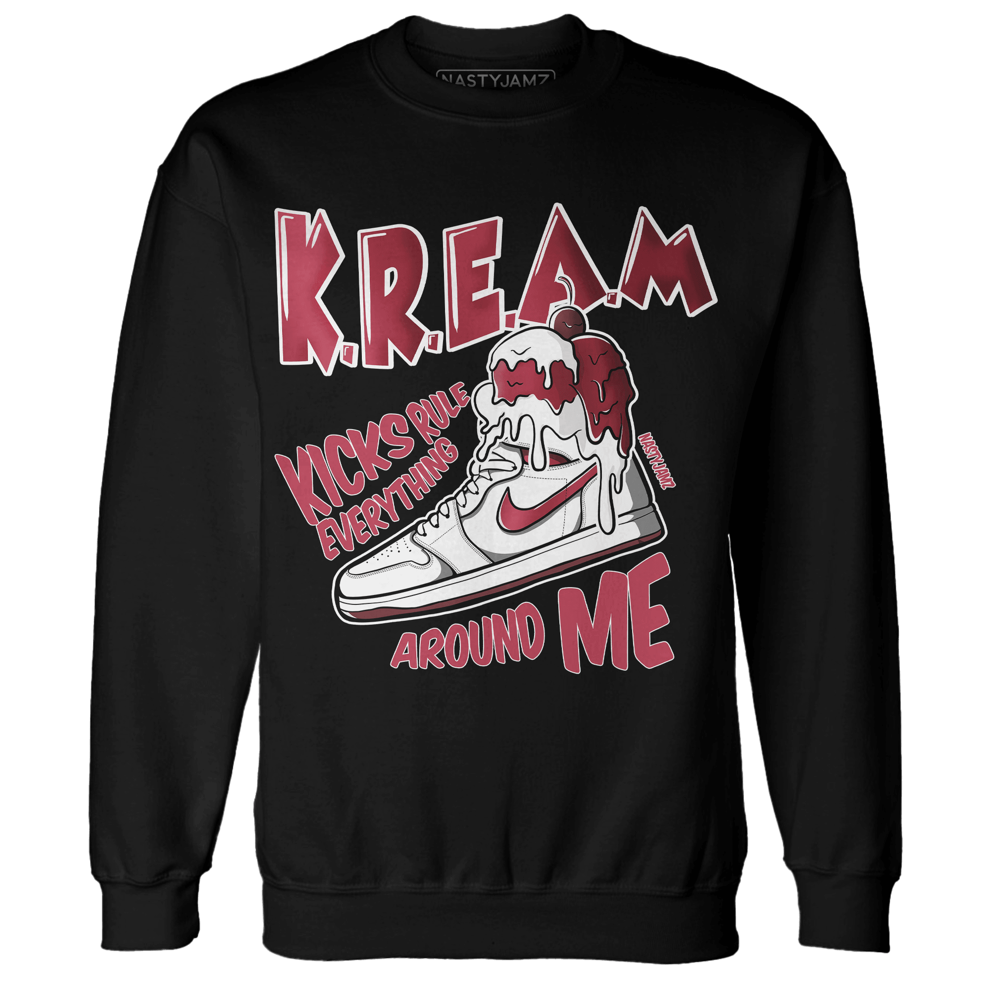 High 85 Metallic Burgundy 1s Sweatshirt Match Kream Sneaker - NastyJamz