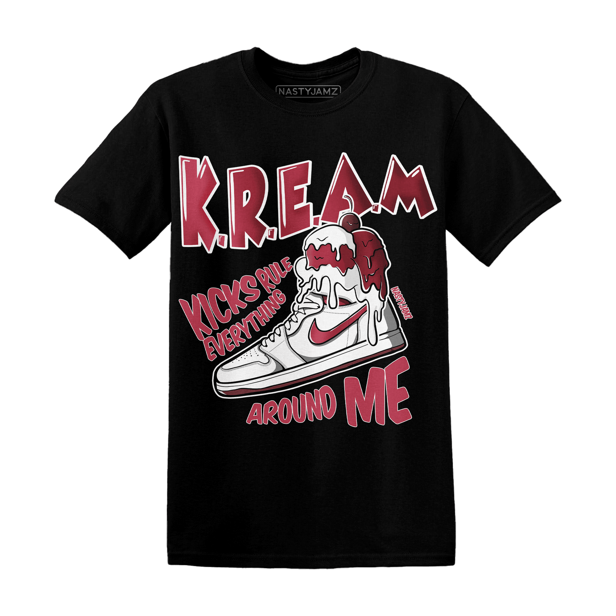 High 85 Metallic Burgundy 1s T Shirt Match Kream Sneaker - NastyJamz