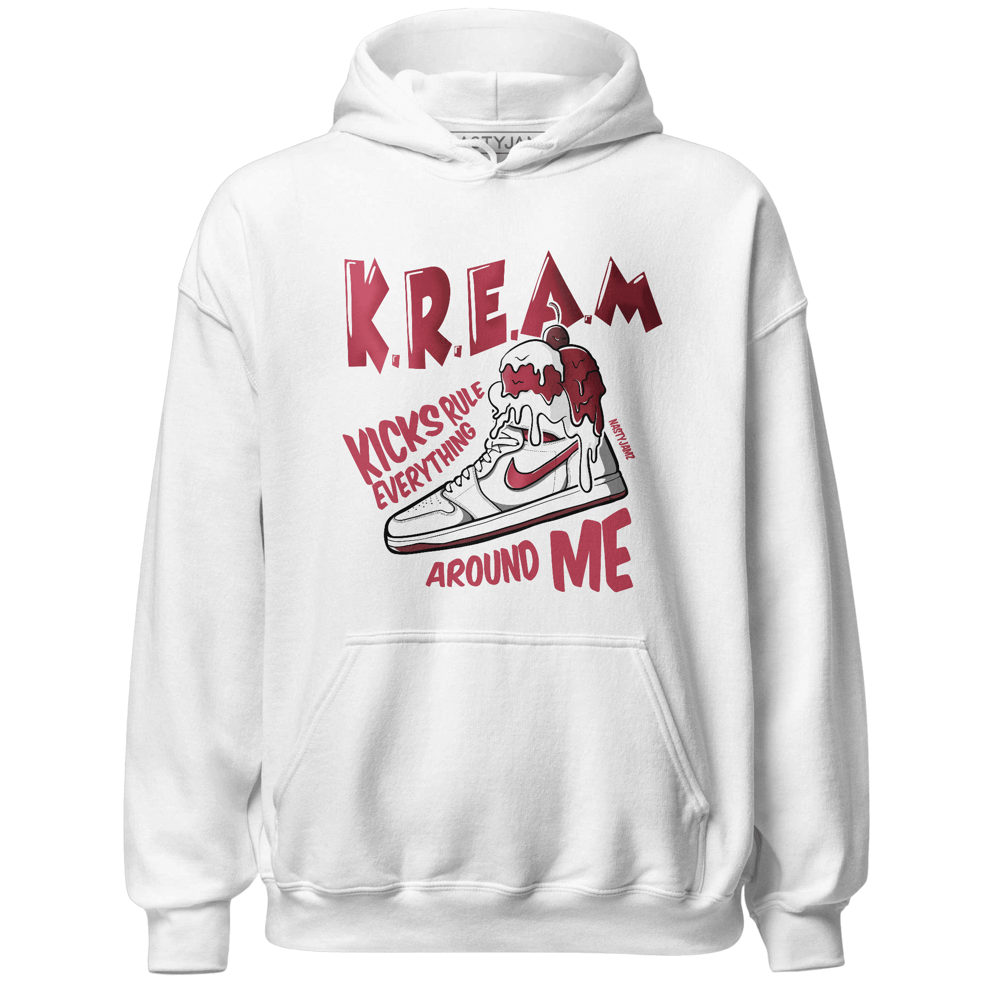 High 85 Metallic Burgundy 1s Hoodie Match Kream Sneaker - NastyJamz