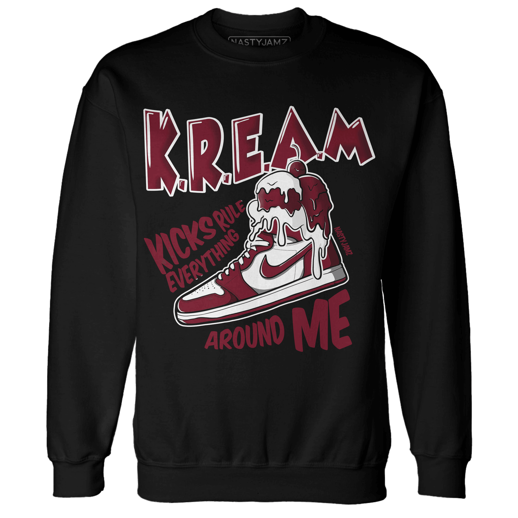 High White Team Red 1s Sweatshirt Match Kream Sneaker - NastyJamz