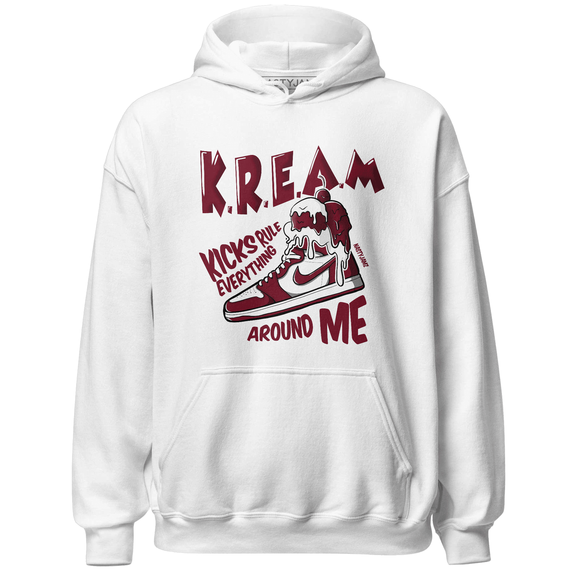 High White Team Red 1s Hoodie Match Kream Sneaker - NastyJamz