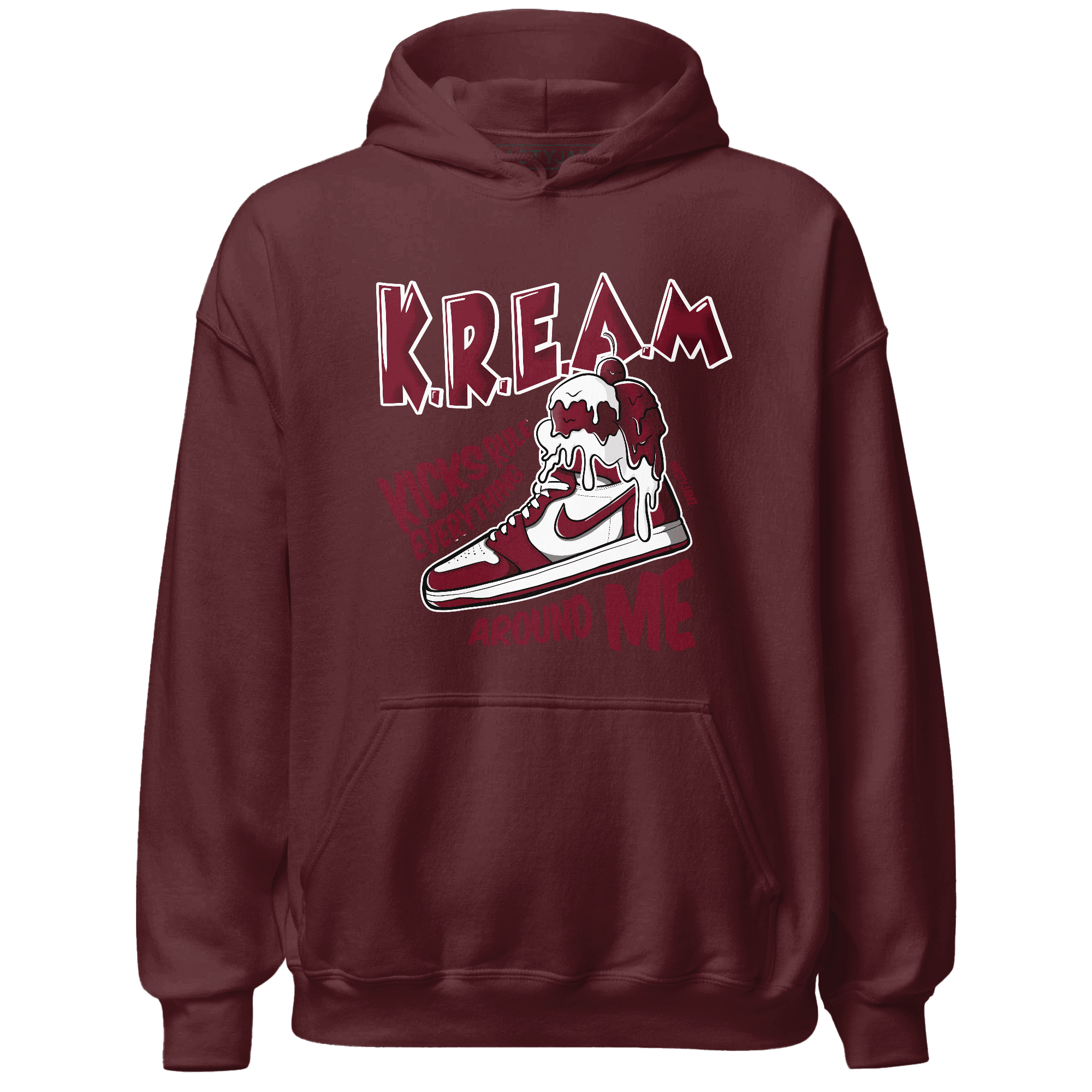 High White Team Red 1s Hoodie Match Kream Sneaker - NastyJamz