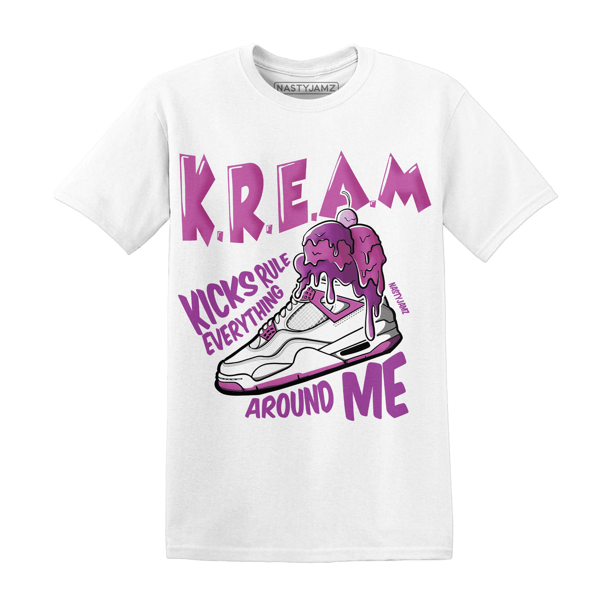 GS Hyper Violet 4s T Shirt Kream Sneaker - NastyJamz