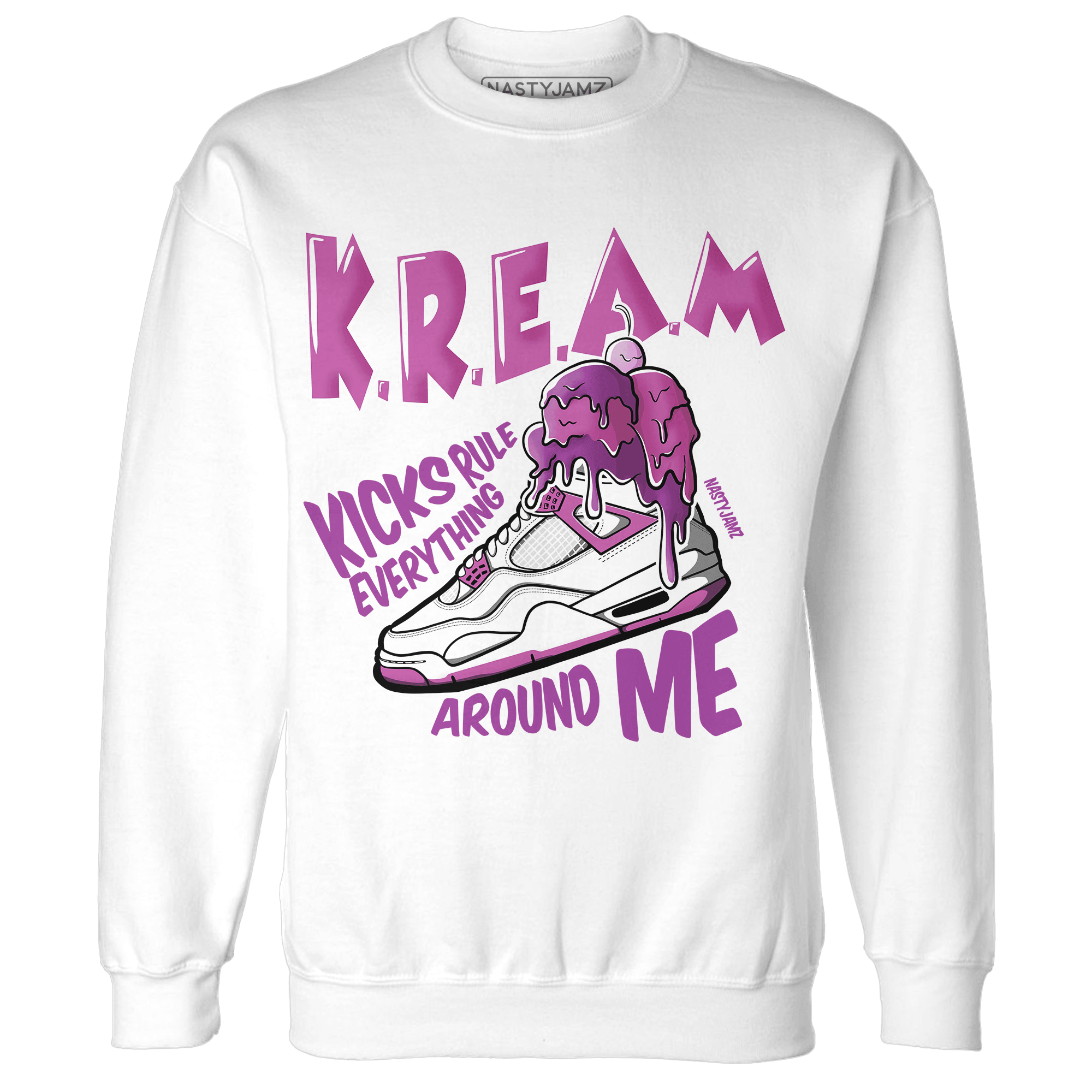 GS Hyper Violet 4s Sweatshirt Match Kream Sneaker - NastyJamz