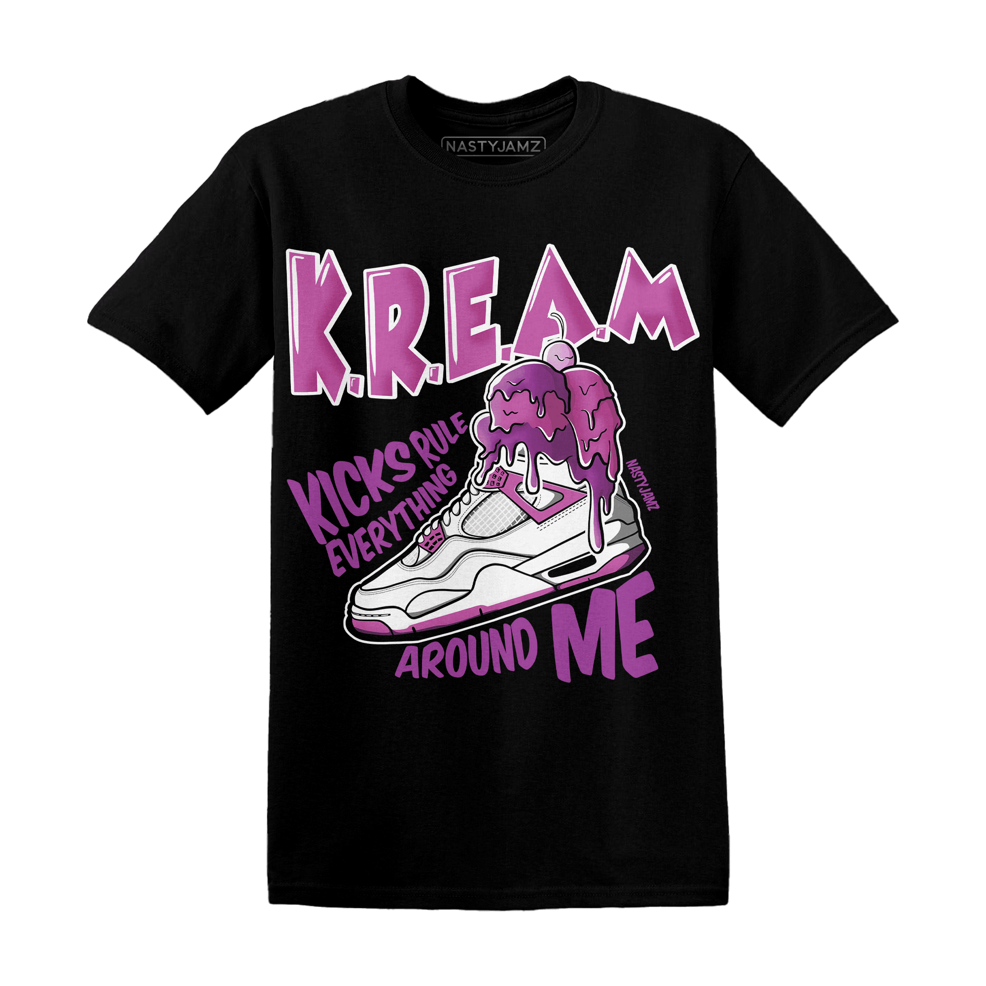 GS Hyper Violet 4s T Shirt Kream Sneaker - NastyJamz