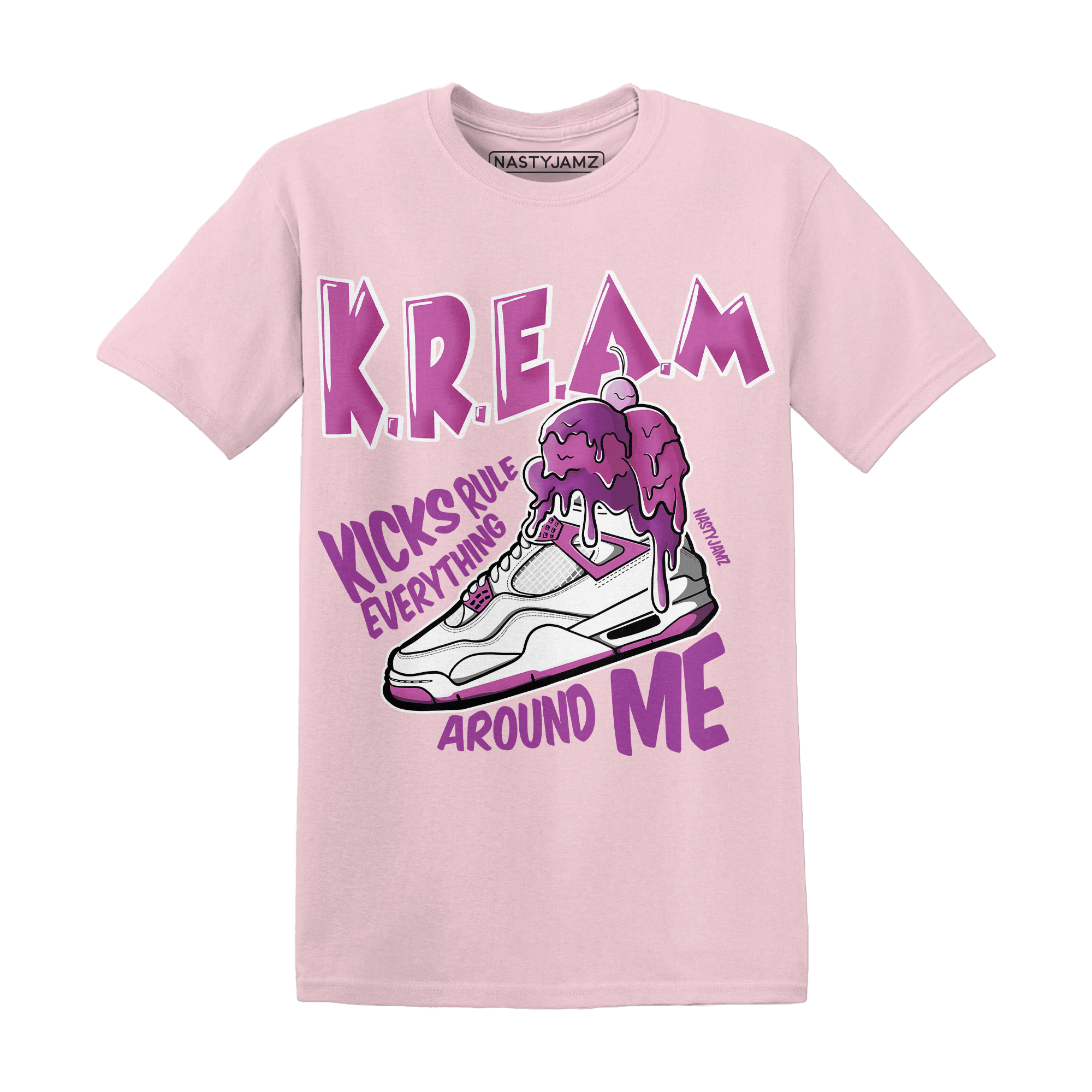 GS Hyper Violet 4s T Shirt Kream Sneaker - NastyJamz