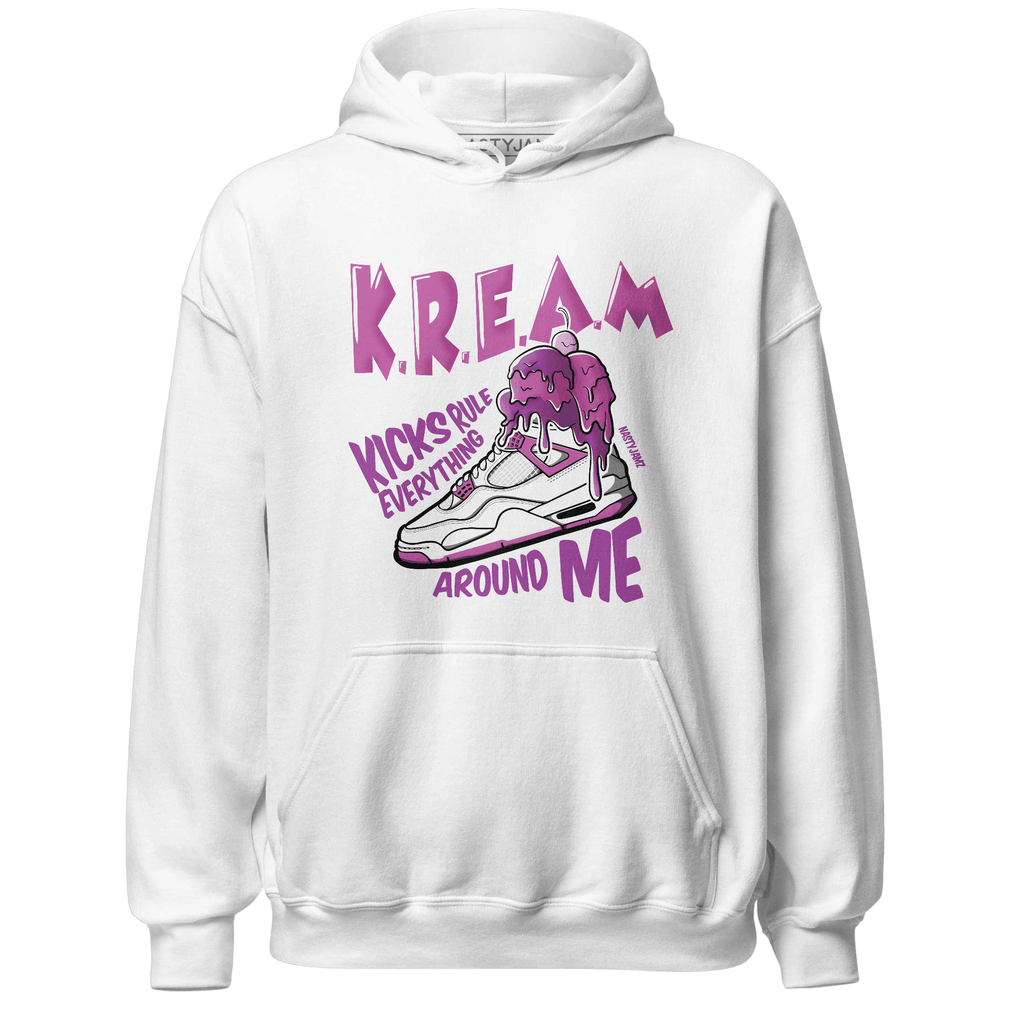 GS Hyper Violet 4s Hoodie Match Kream Sneaker - NastyJamz