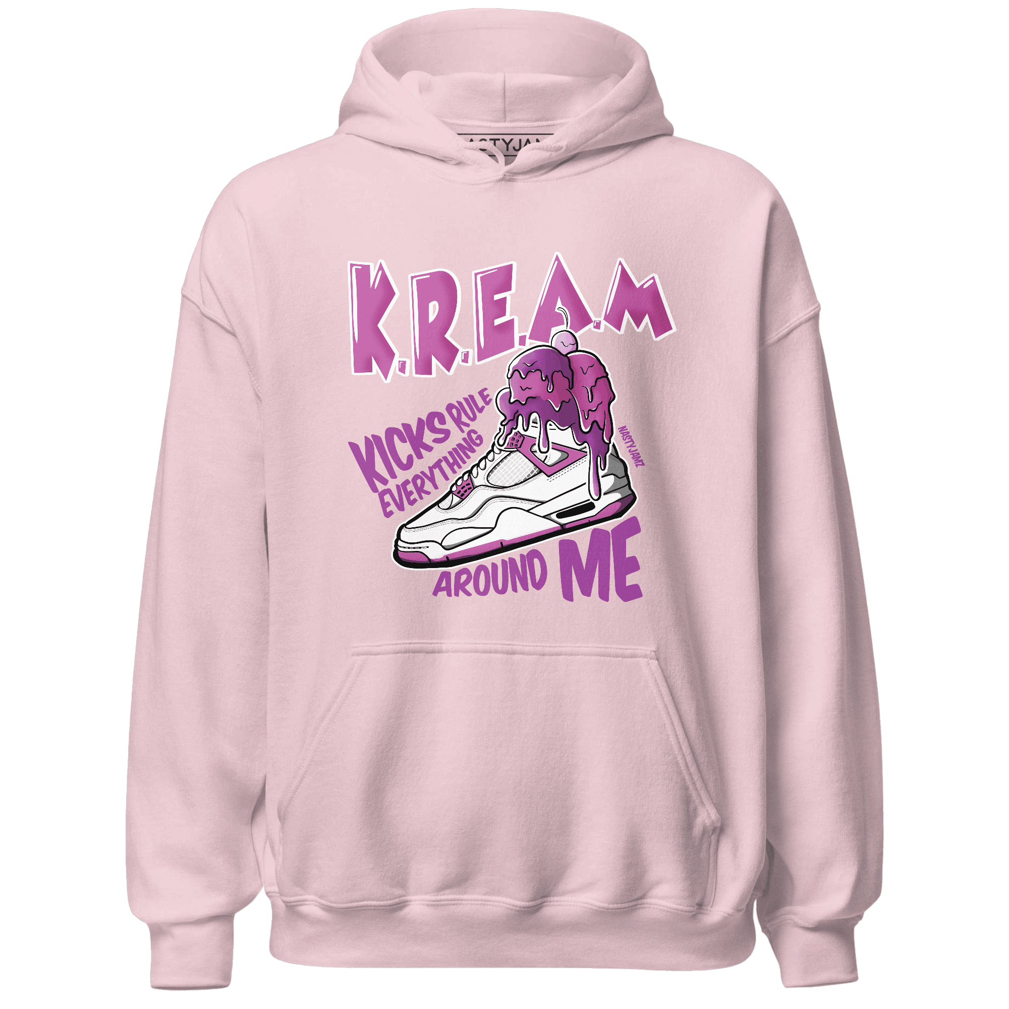 GS Hyper Violet 4s Hoodie Match Kream Sneaker - NastyJamz