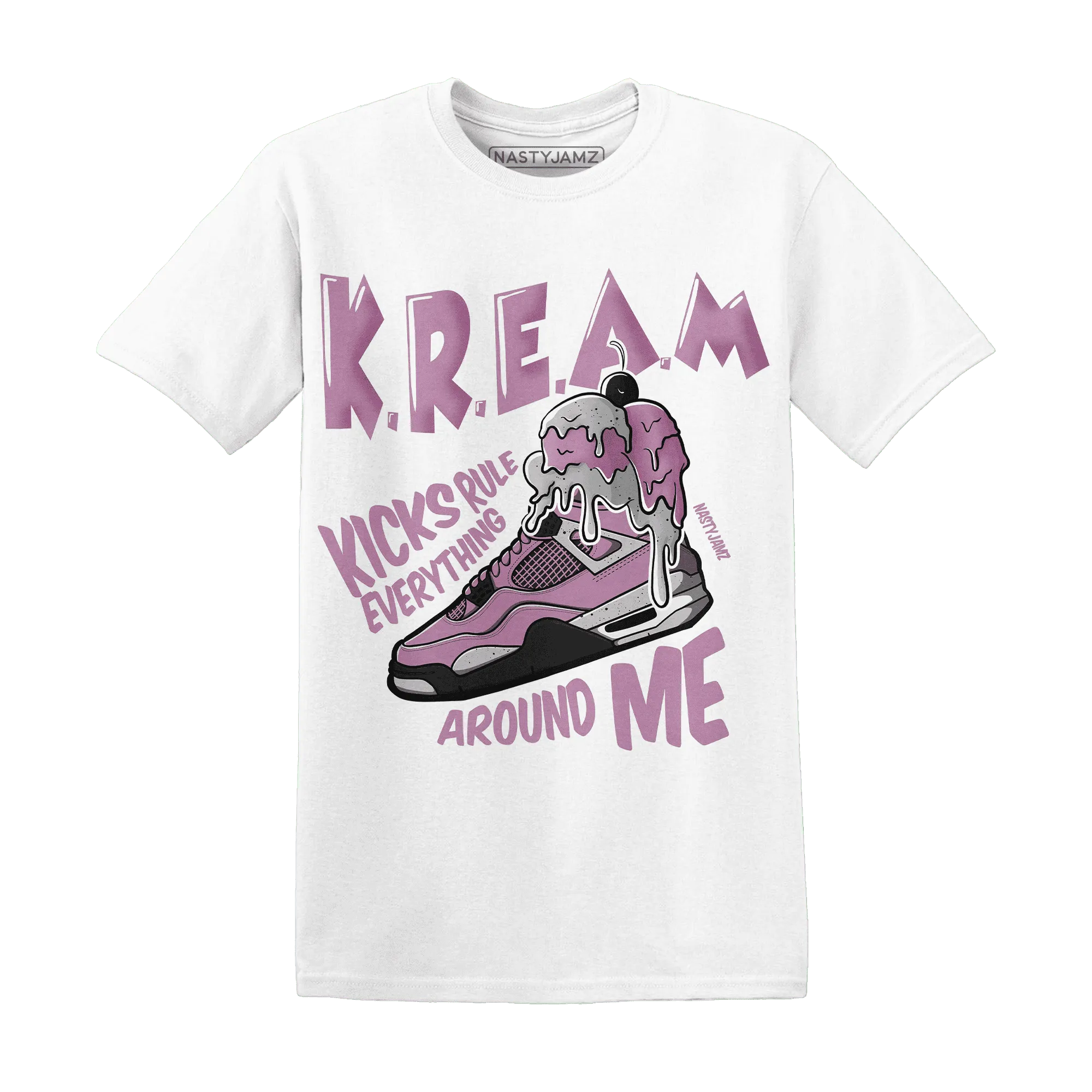 Orchid-Neutral-Grey-Black-White-4s-T-Shirt-Match-Kream-Sneaker