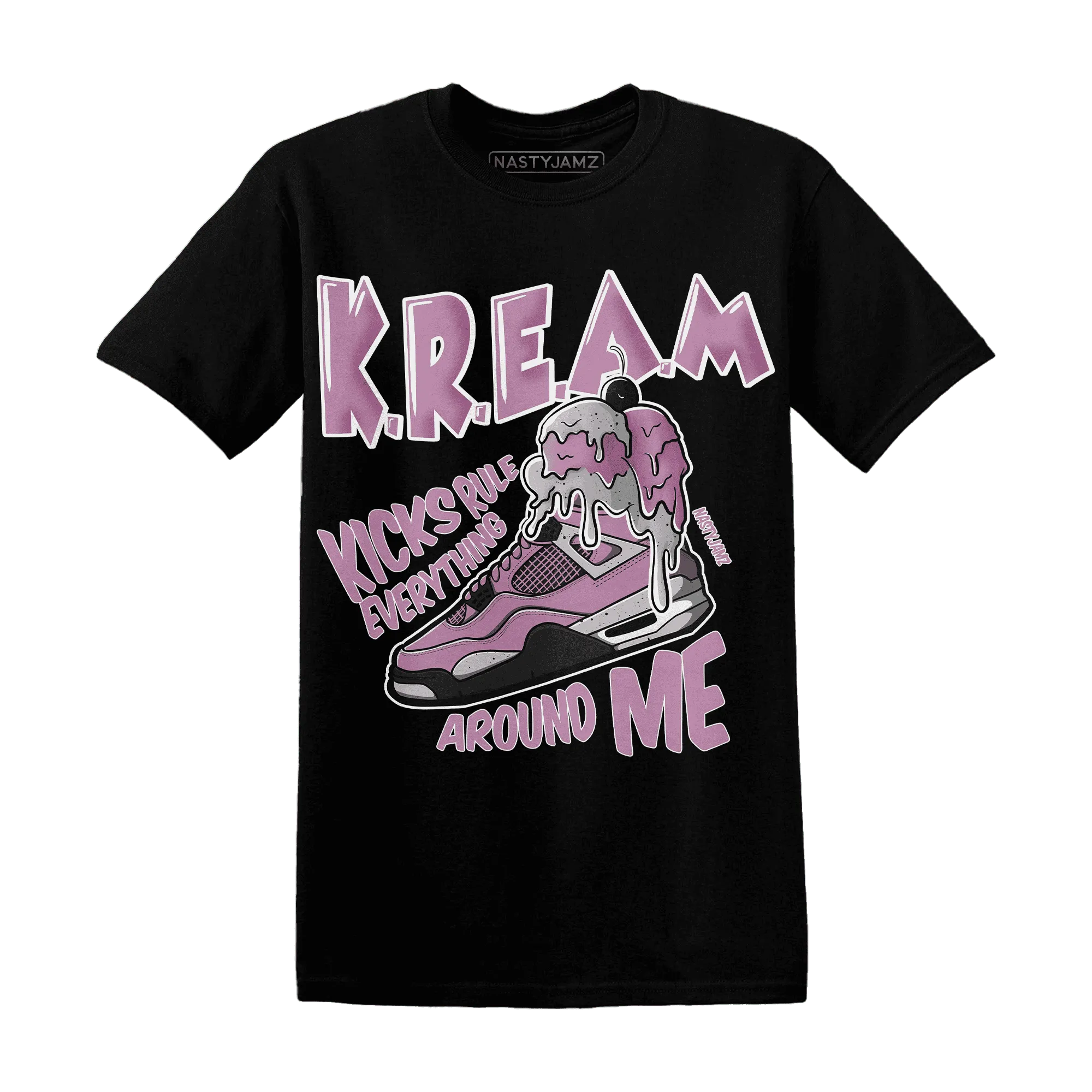 Orchid-Neutral-Grey-Black-White-4s-T-Shirt-Match-Kream-Sneaker