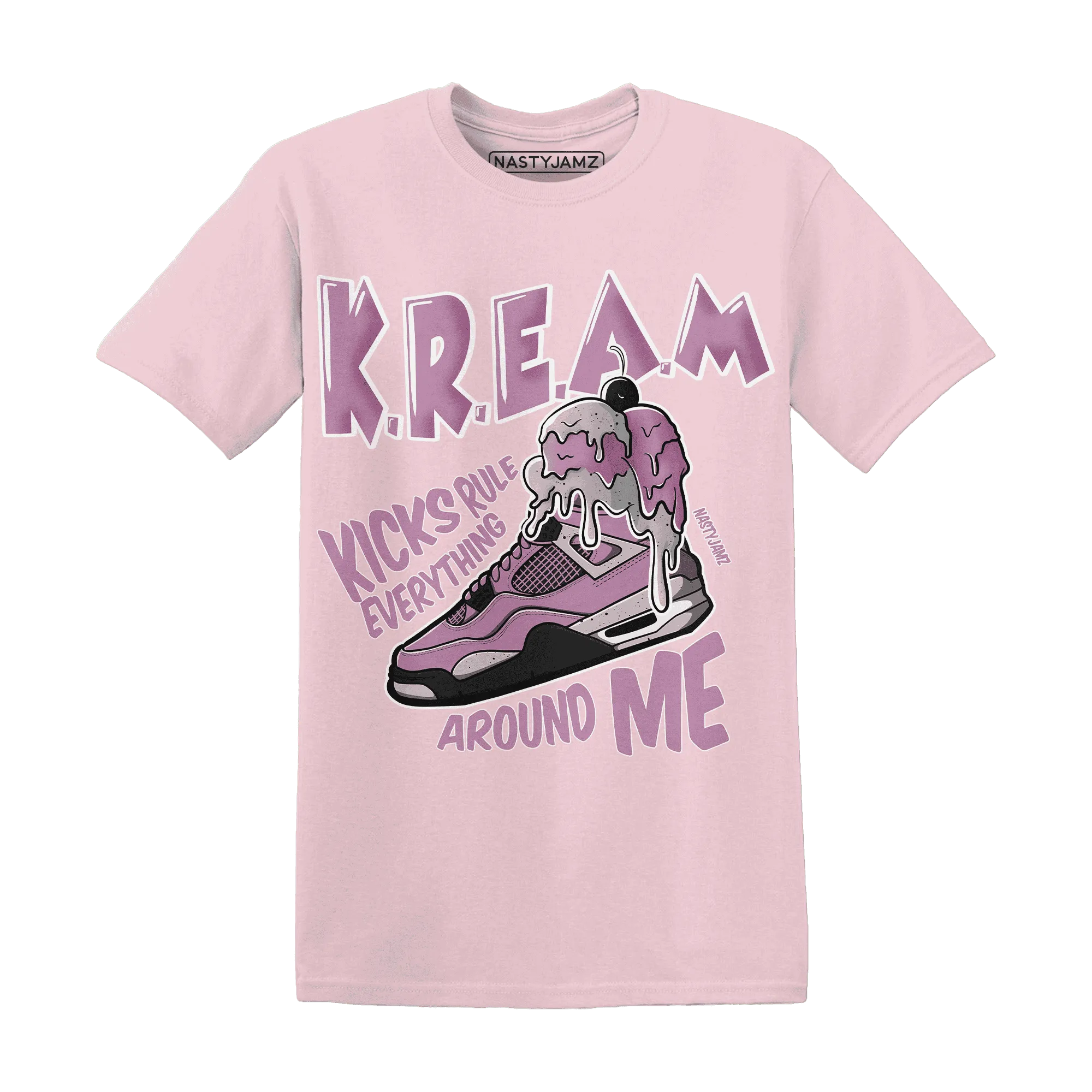 Orchid-Neutral-Grey-Black-White-4s-T-Shirt-Match-Kream-Sneaker