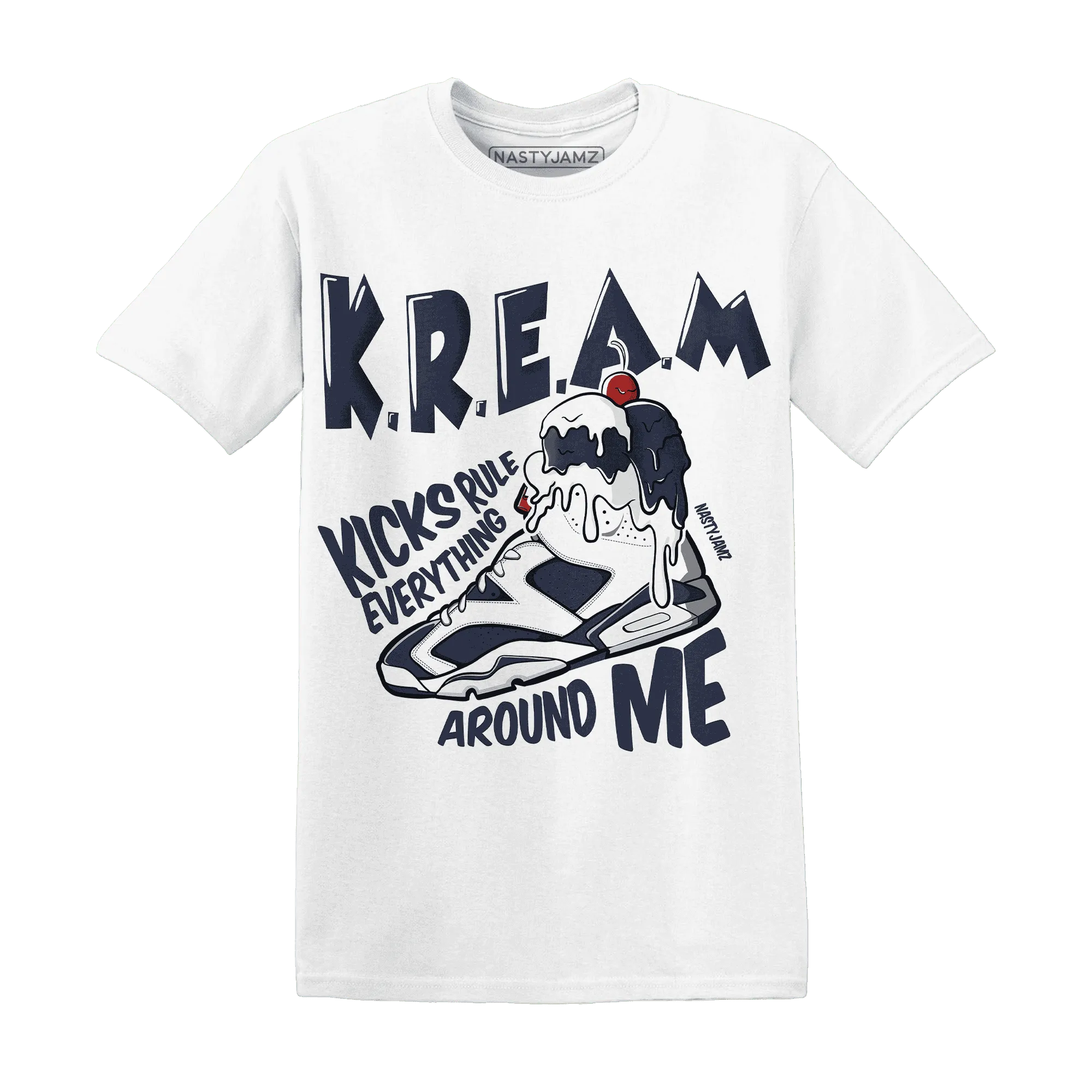White-Navy-6s-T-Shirt-Match-Kream-Sneaker