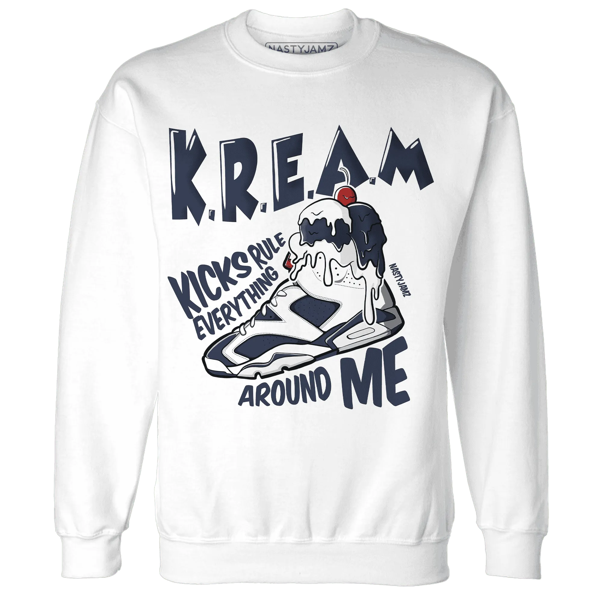 White-Navy-6s-Sweatshirt-Match-Kream-Sneaker