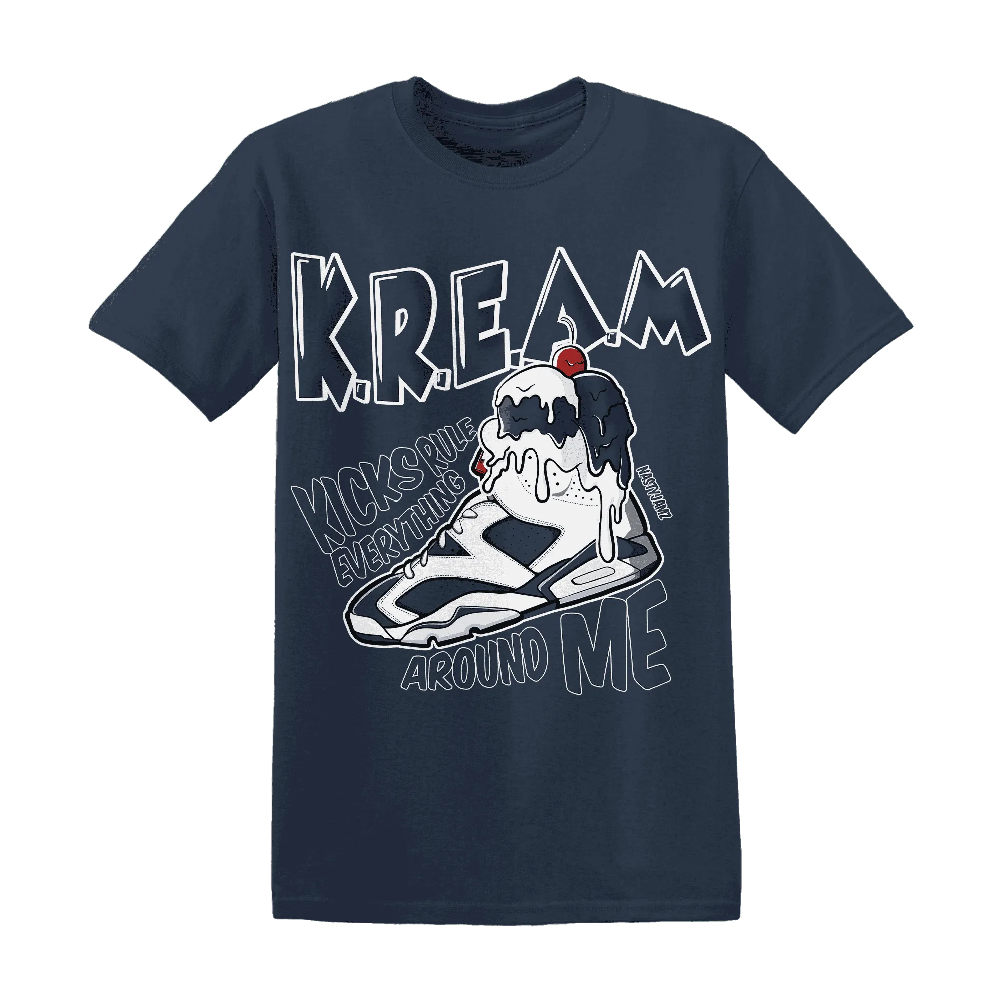 White-Navy-6s-T-Shirt-Match-Kream-Sneaker