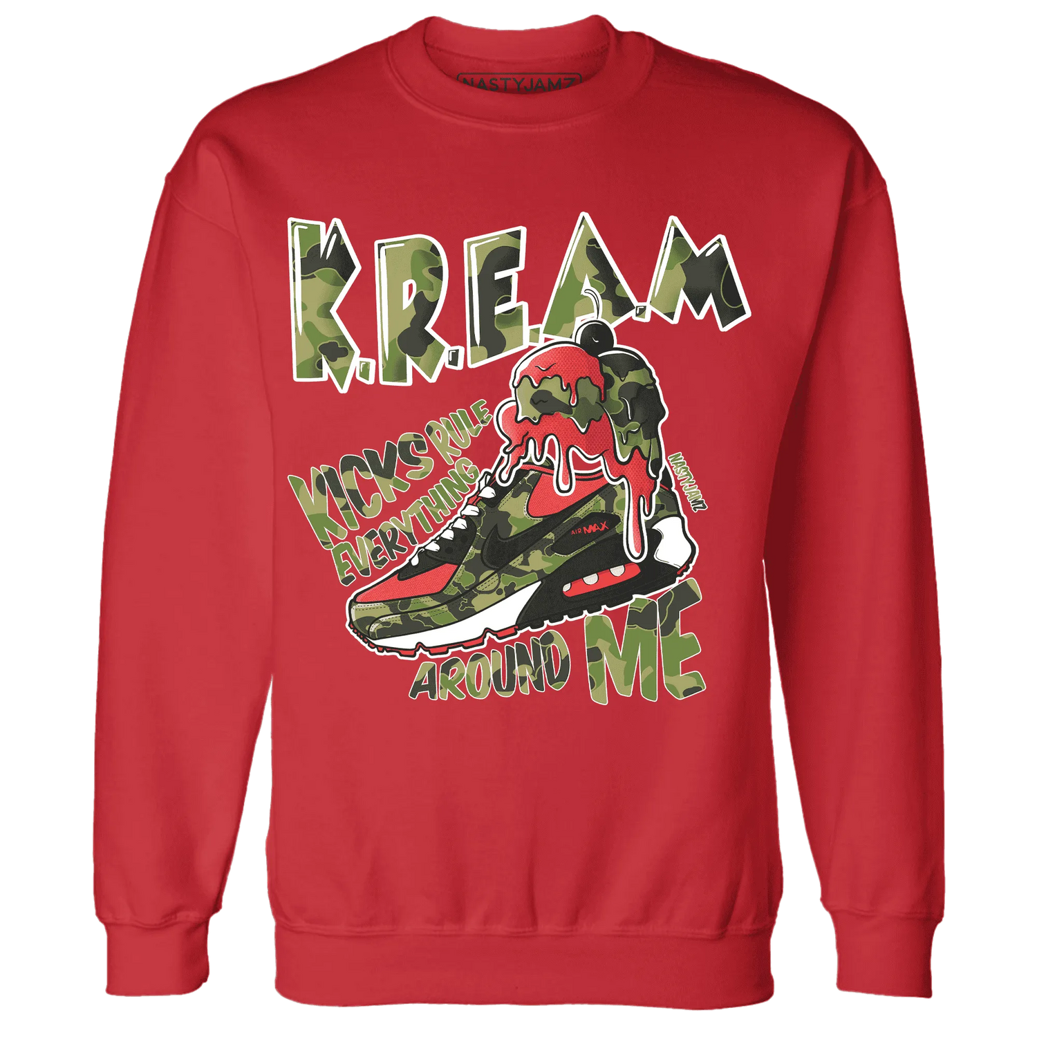 AM-90-Dark-Sage-Solar-Red-Sweatshirt-Match-Kream-Sneaker