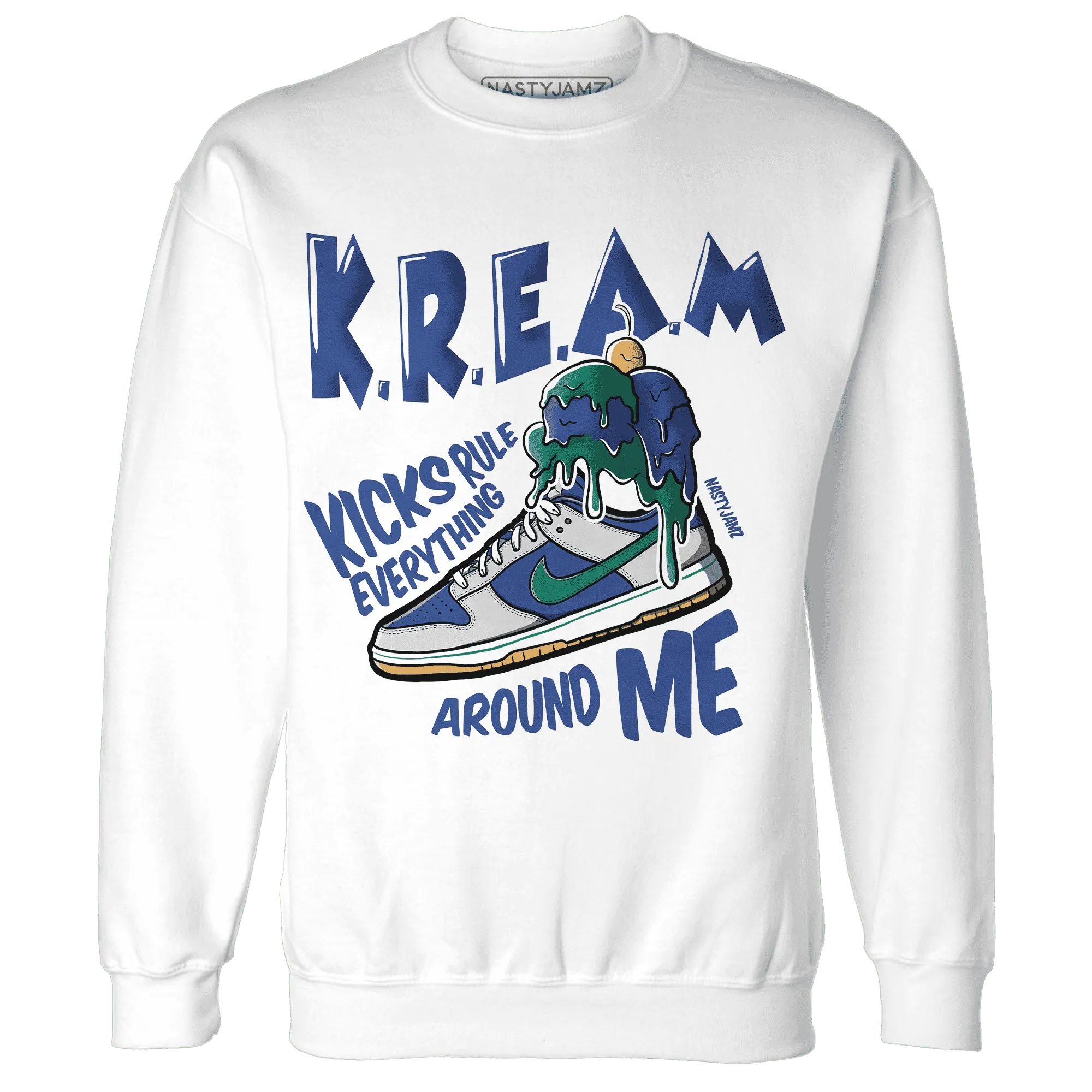 Dunk-Hyper-Royal-Malachite-Sweatshirt-Match-Kream-Sneaker