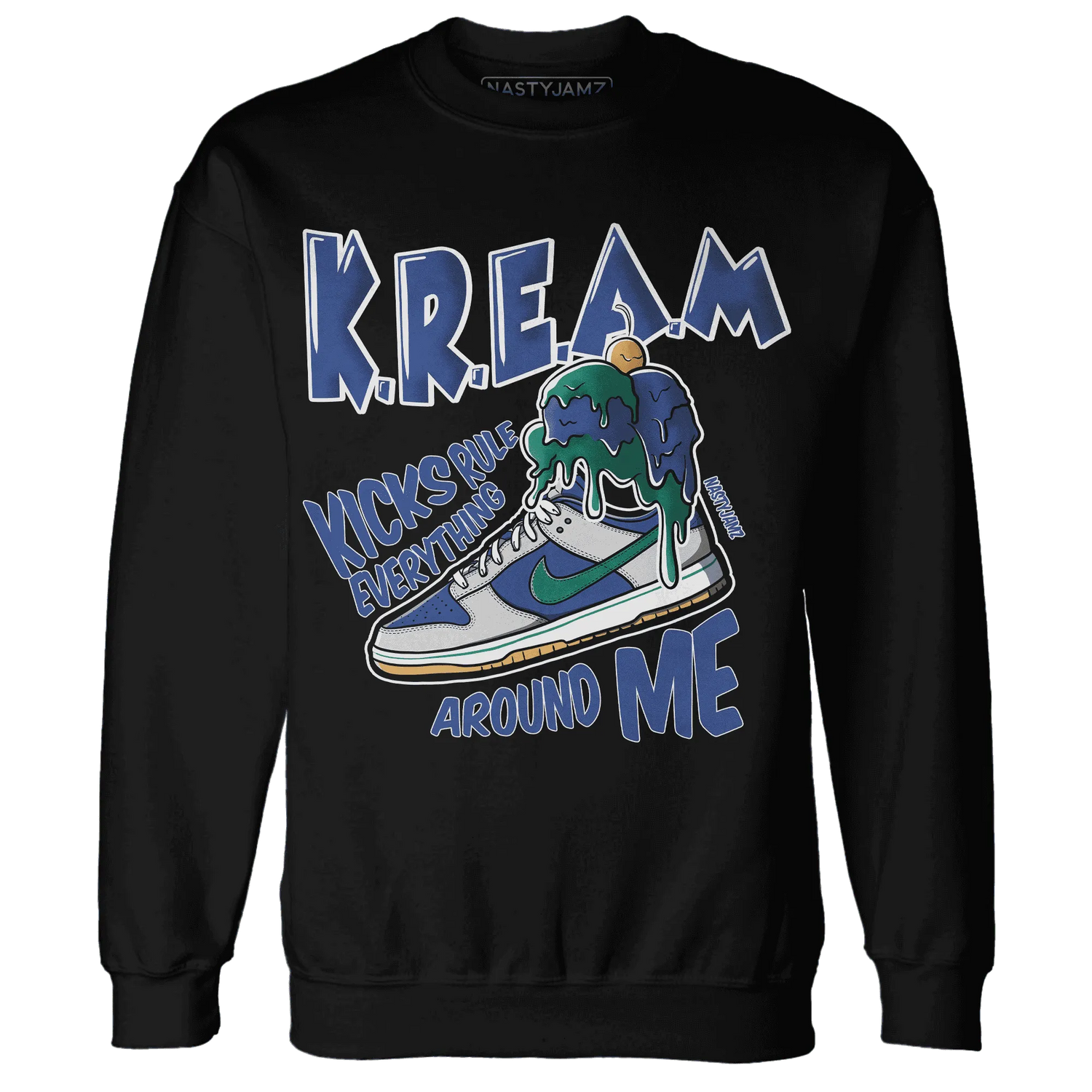 Dunk-Hyper-Royal-Malachite-Sweatshirt-Match-Kream-Sneaker