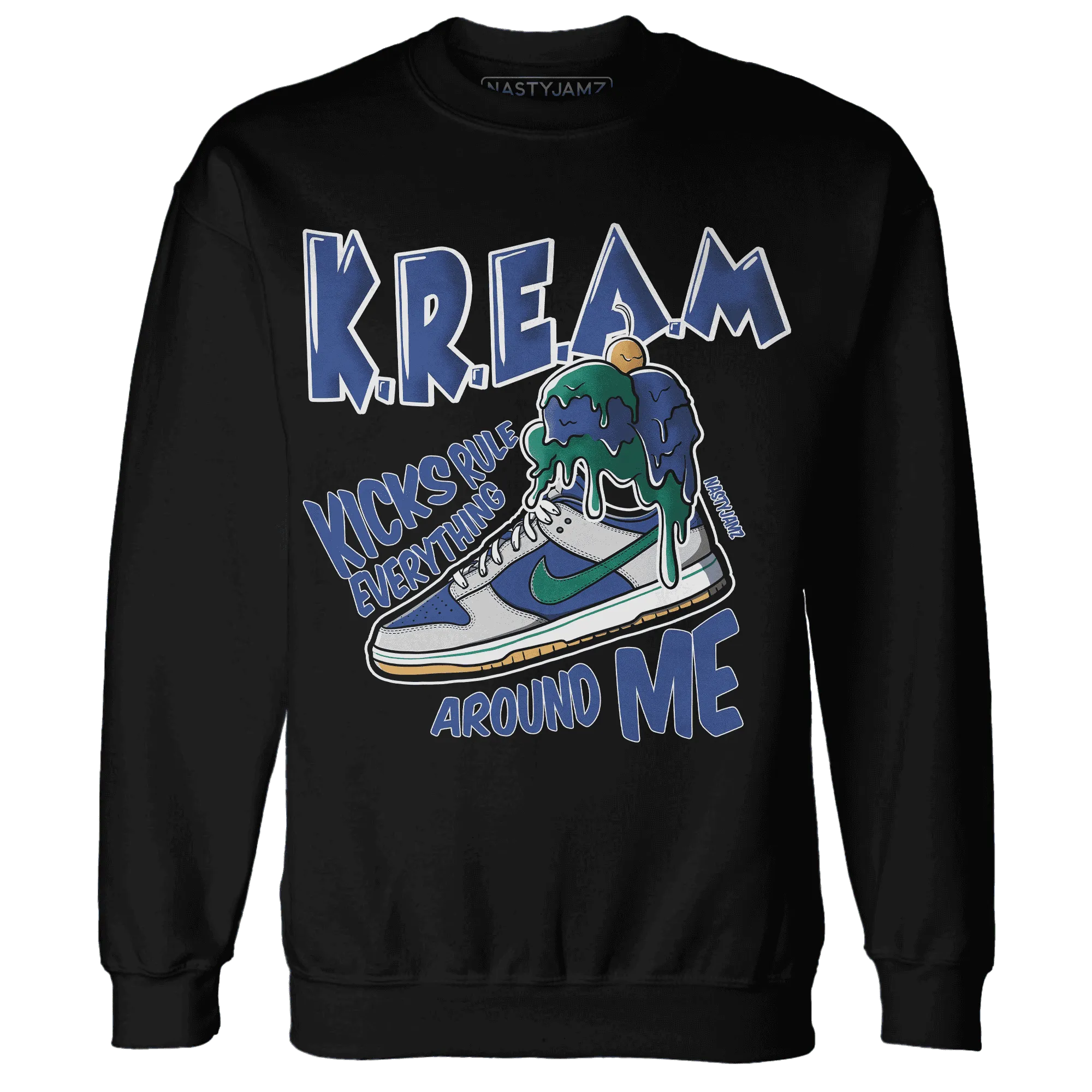Dunk-Hyper-Royal-Malachite-Sweatshirt-Match-Kream-Sneaker