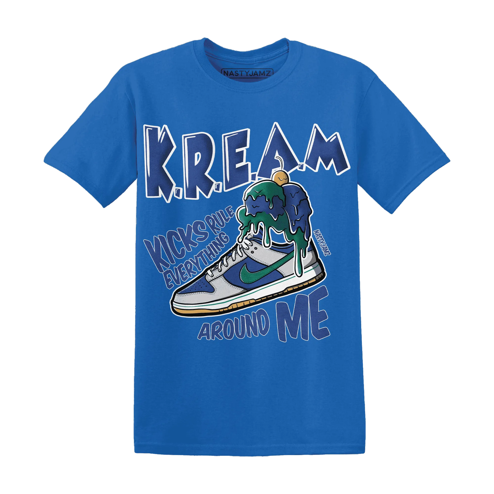 Dunk-Hyper-Royal-Malachite-T-Shirt-Match-Kream-Sneaker