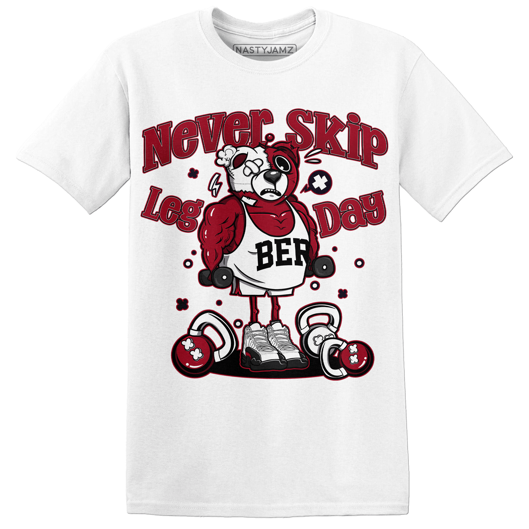 Retro Red Taxi 12s T Shirt Match Leg Day BER - NastyJamz