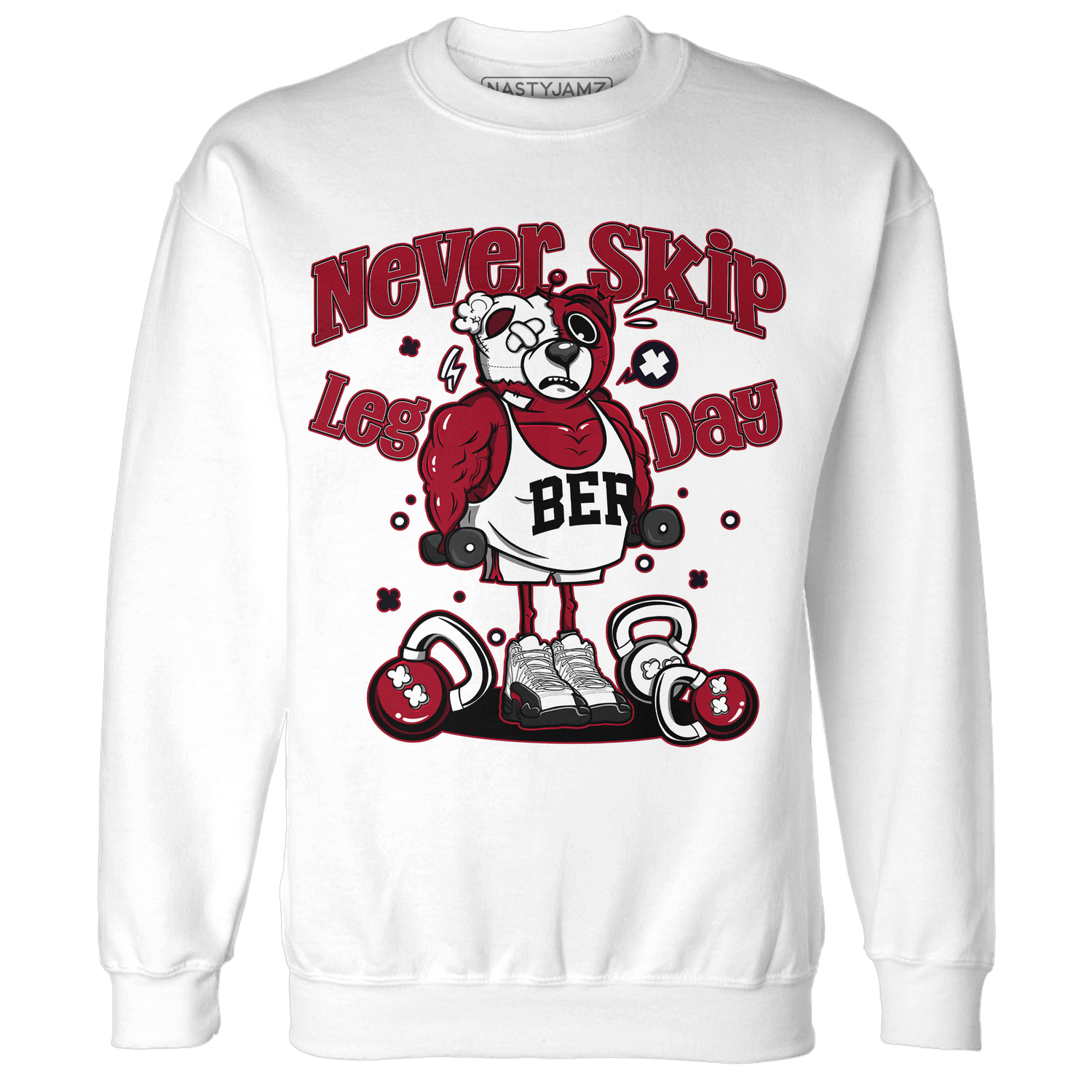 Retro Red Taxi 12s Sweatshirt Match Leg Day BER - NastyJamz