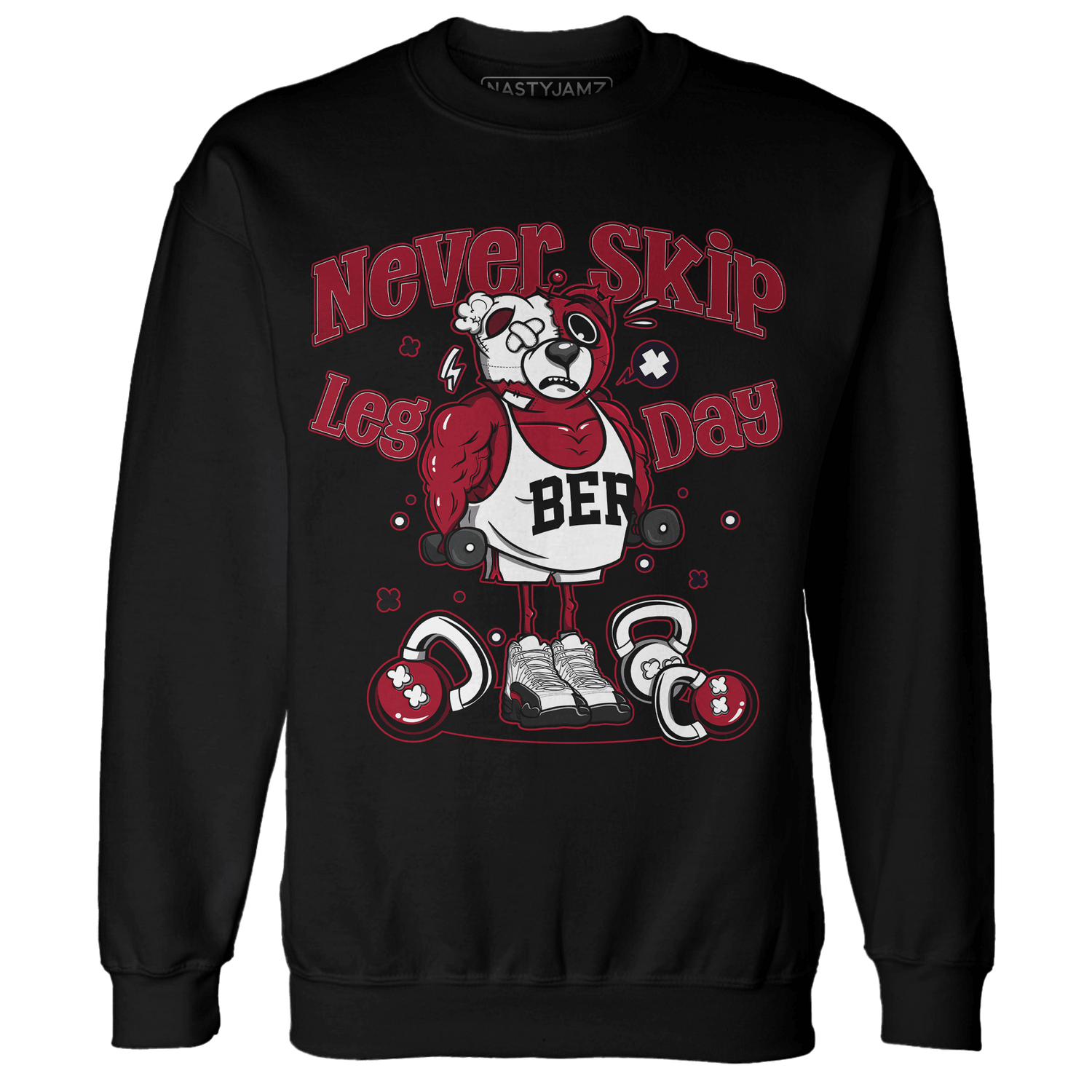 Retro Red Taxi 12s Sweatshirt Match Leg Day BER - NastyJamz