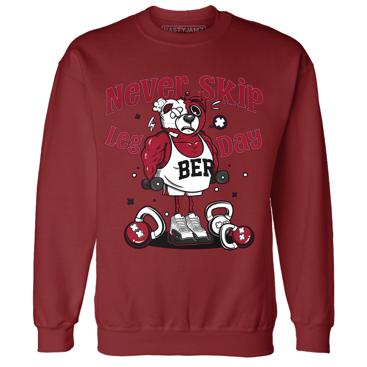 Retro Red Taxi 12s Sweatshirt Match Leg Day BER - NastyJamz